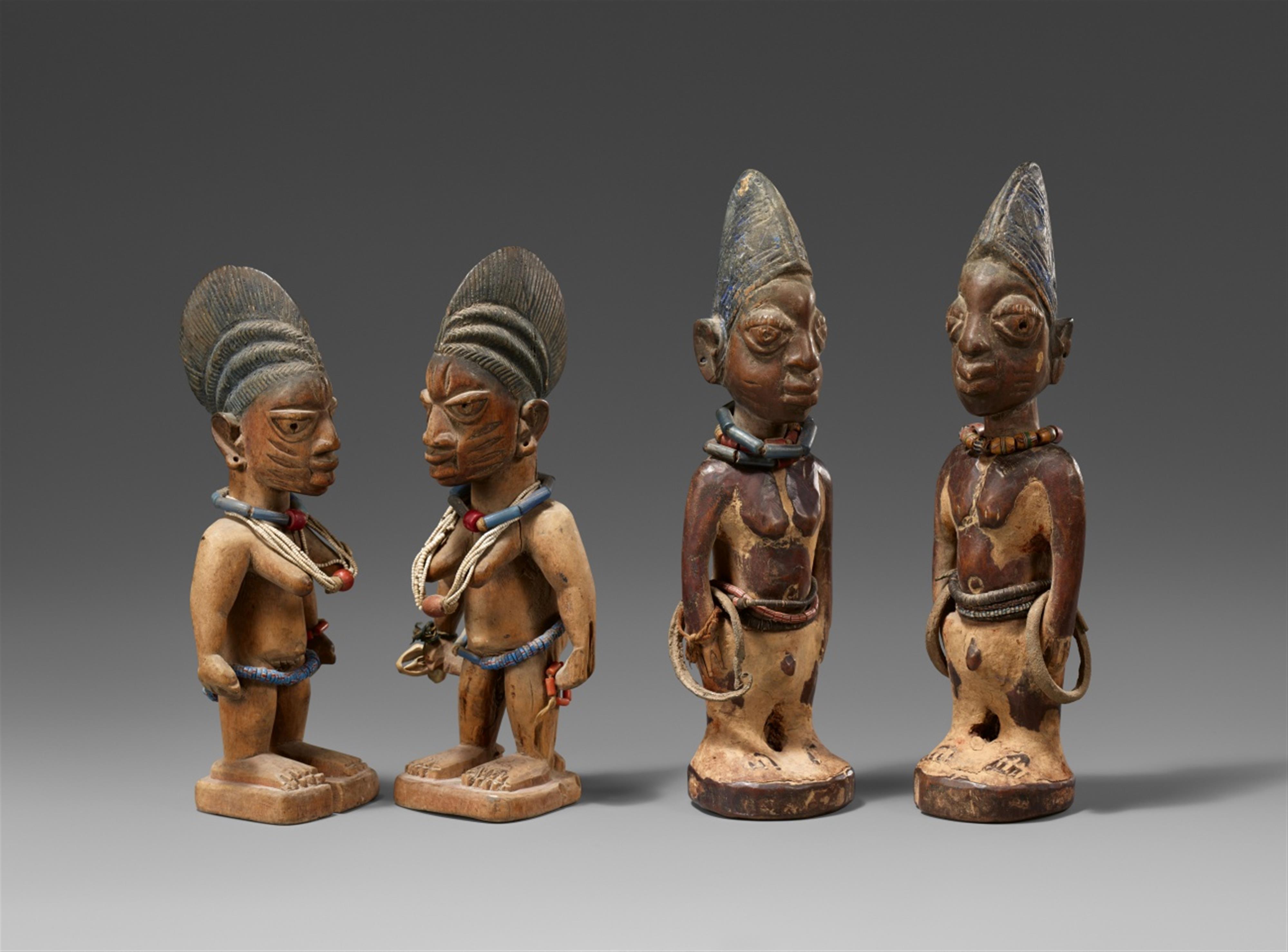 TWO PAIRS OF YORUBA TWIN FIGURES - image-1