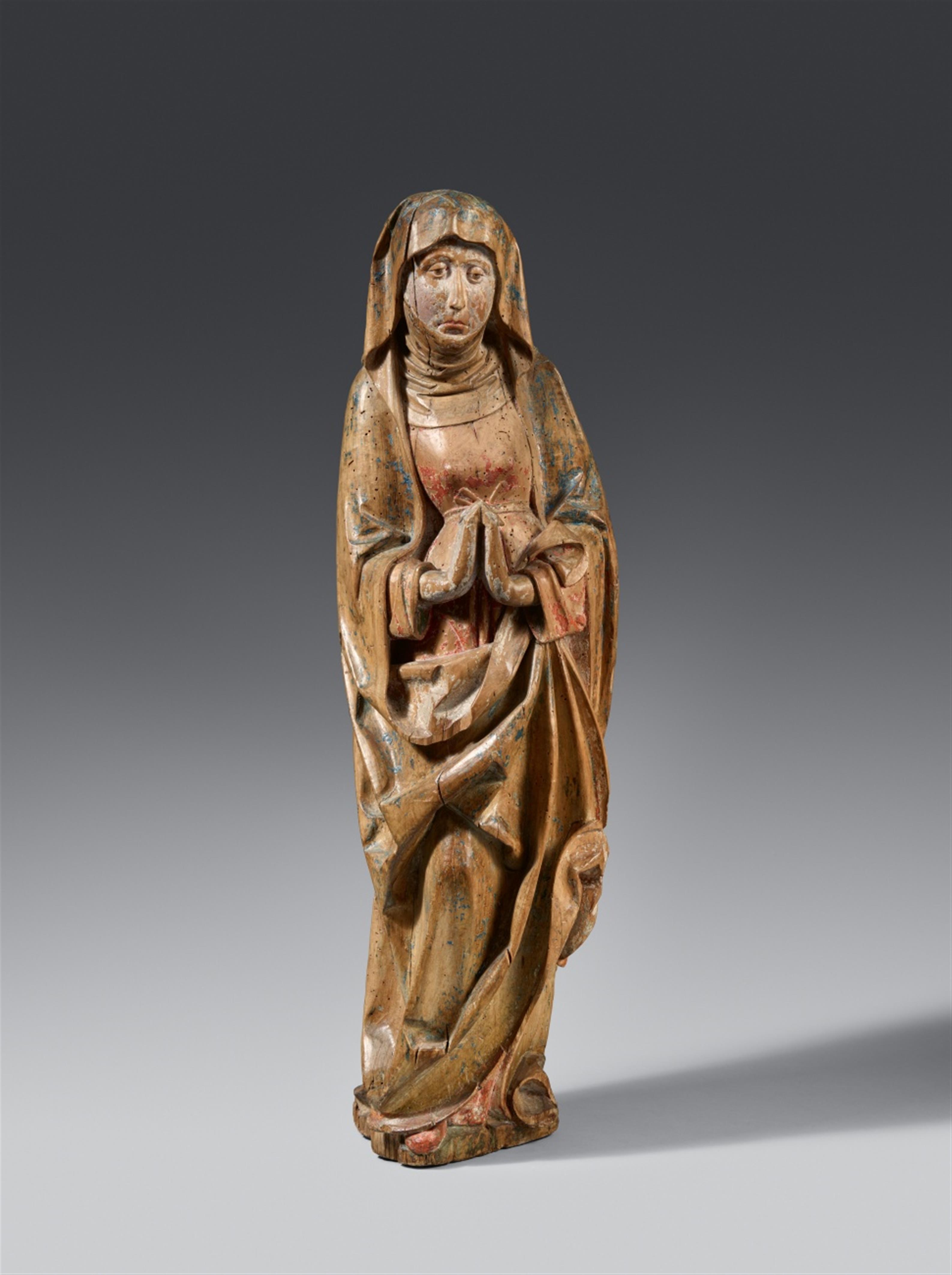 Franconia circa 1500/1510 - A Franconian carved wooden figure of the Mourning Virgin, circa 1500/1510 - image-1