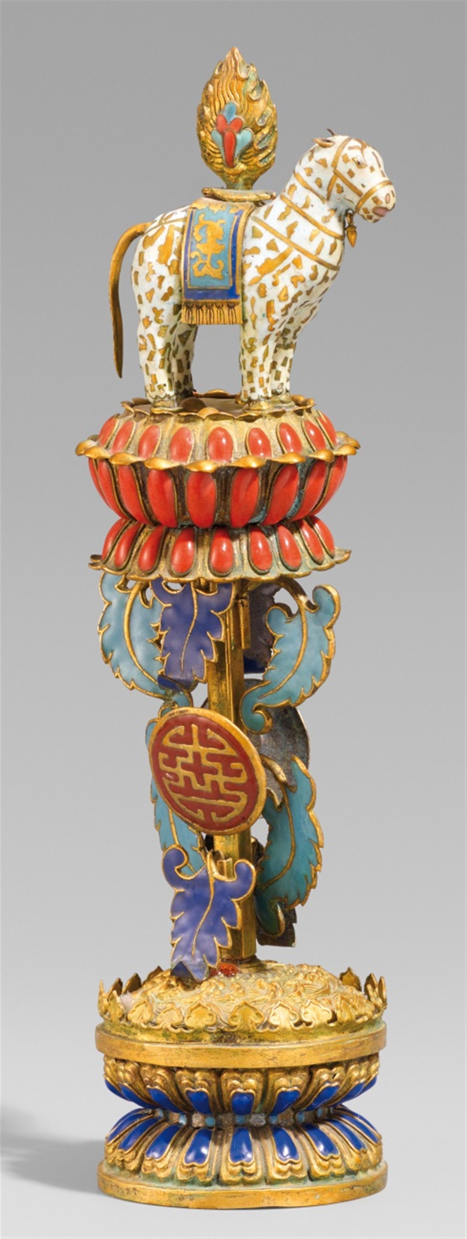 A champlevé enamel altar piece. 20th century - image-1