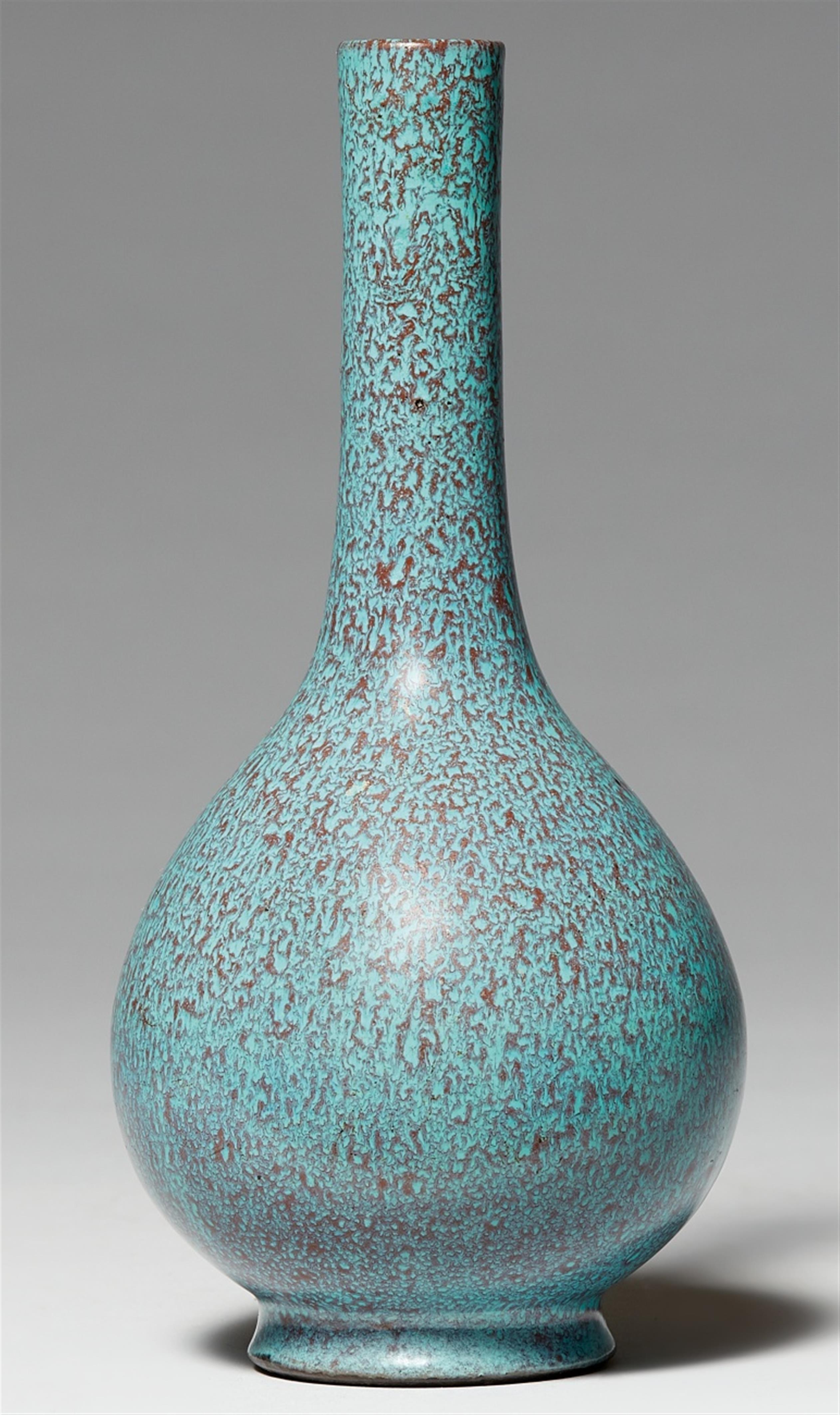 Vase mit robin's egg-Glasur. Qing-Zeit (1644-1911) - image-1