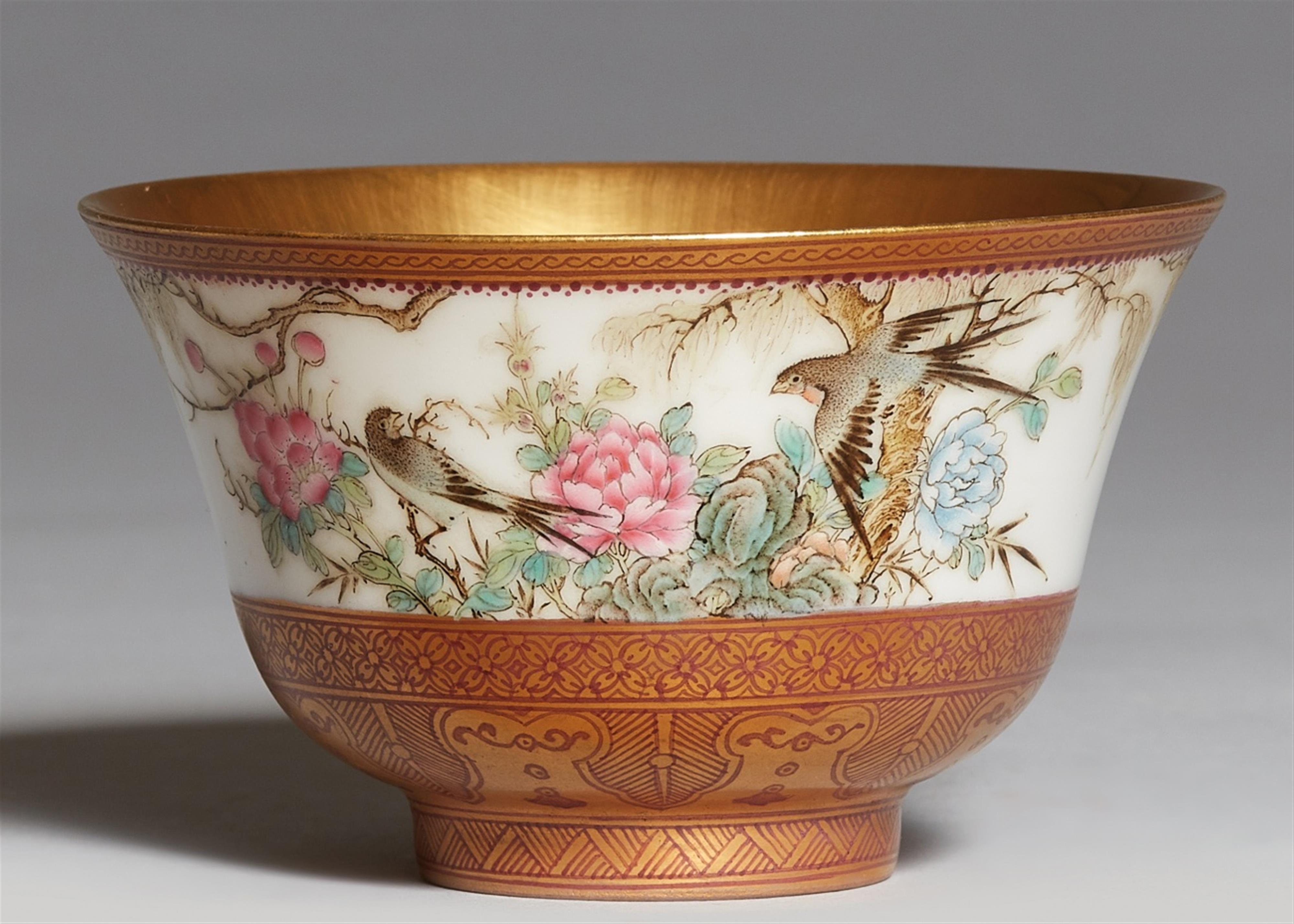 A gilt-decorated famille rose cup - image-1