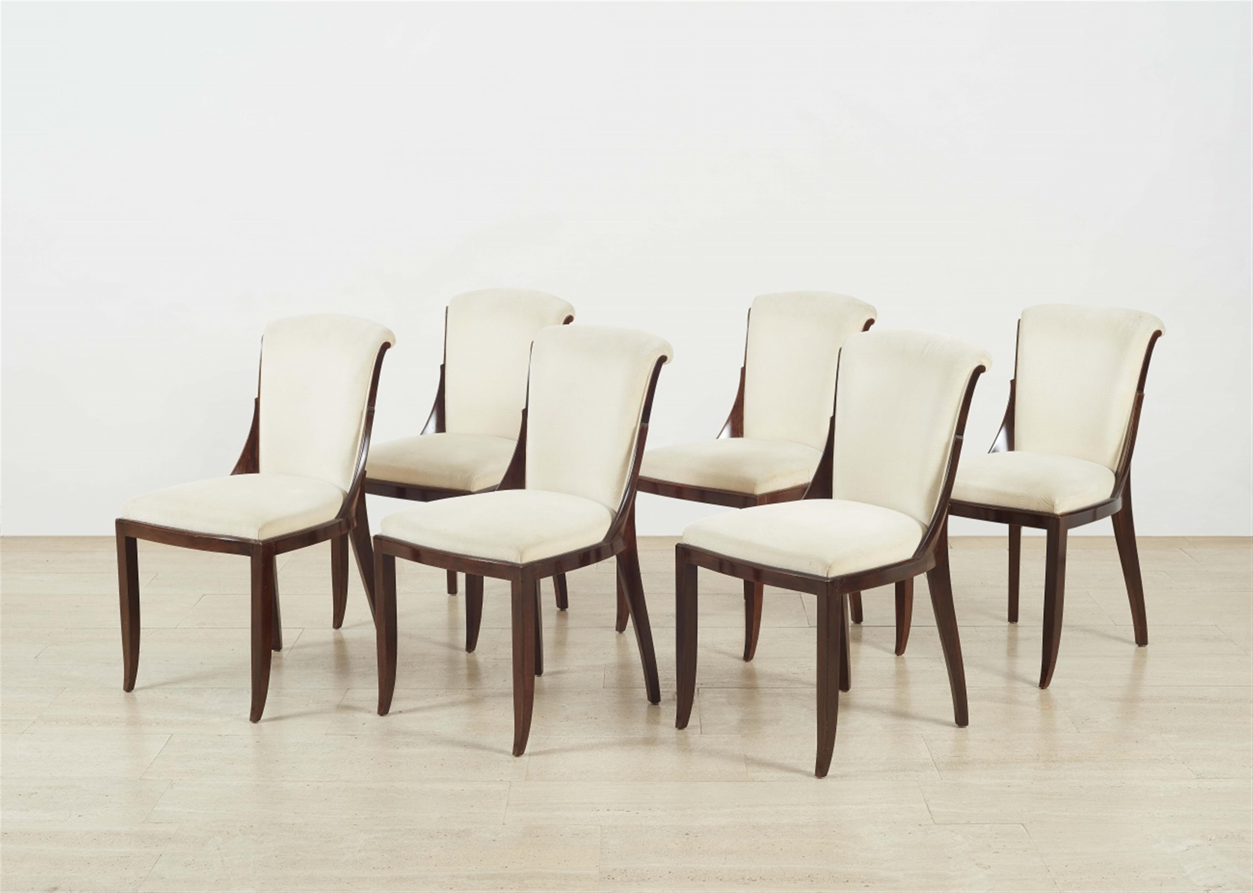 A set of six beechwood chairs attributed to Jules Leleu - image-1