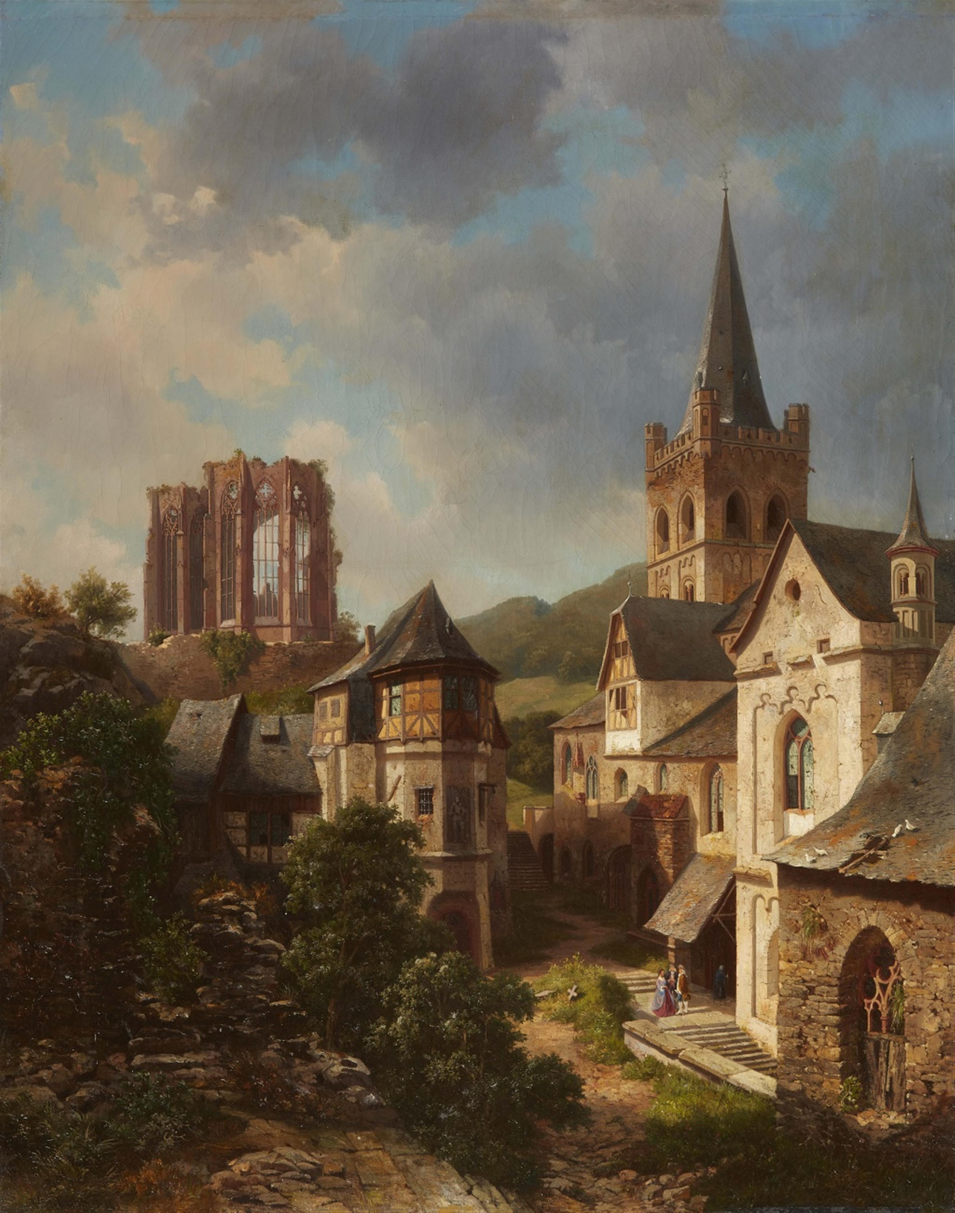 Adolf Rudolf Holzhalb - Ansicht von Bacharach mit Blick auf die Wernerkapelle und St. Peter - image-1