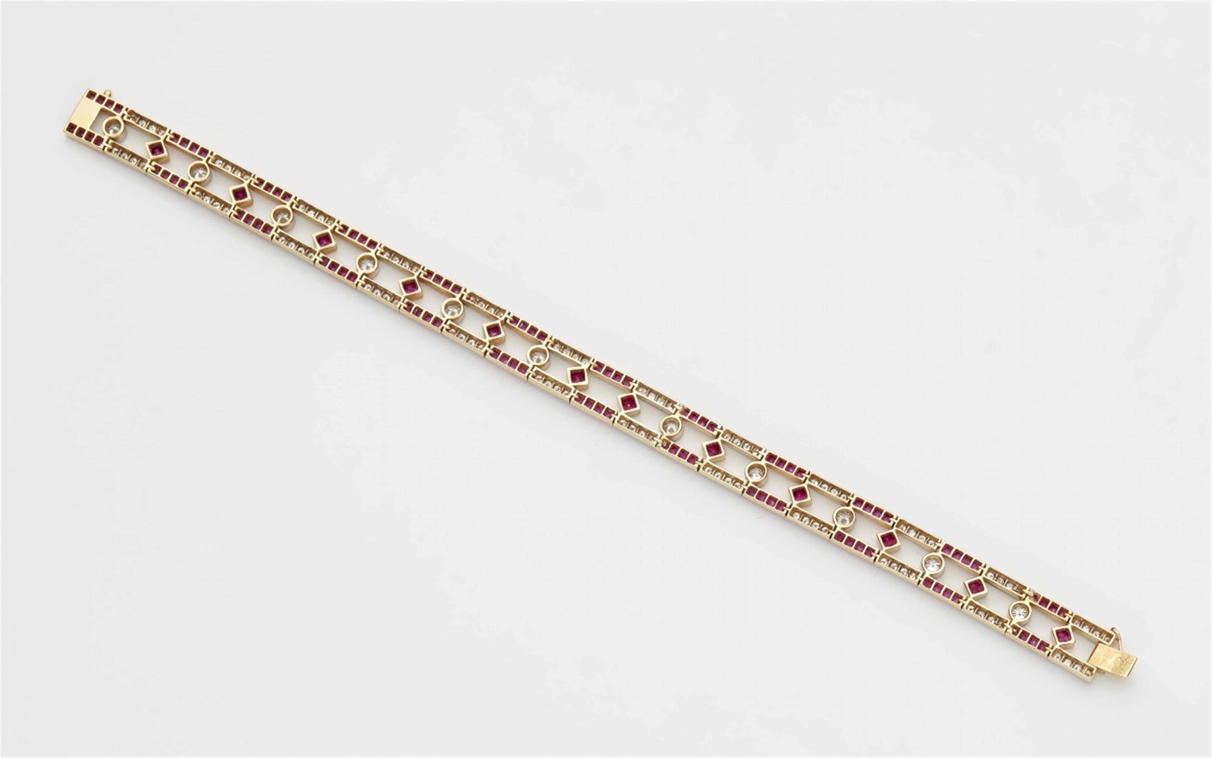 An 18k gold and ruby bracelet - image-2