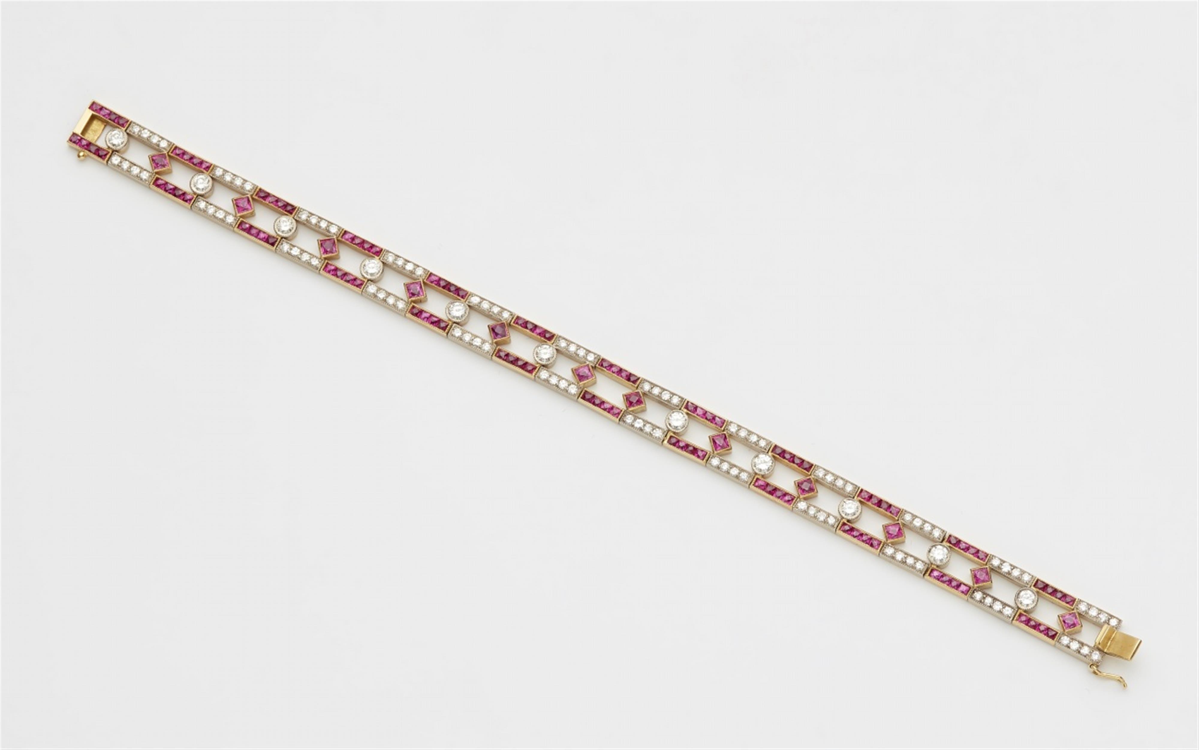An 18k gold and ruby bracelet - image-1
