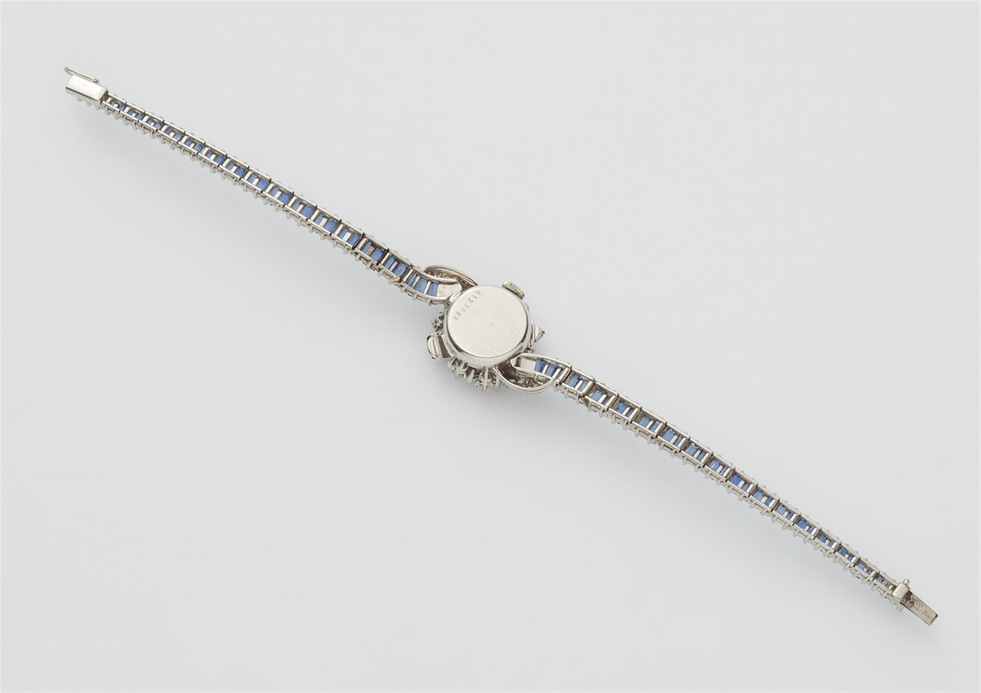 A 14k white gold cocktail bracelet with a concealed watch - image-2