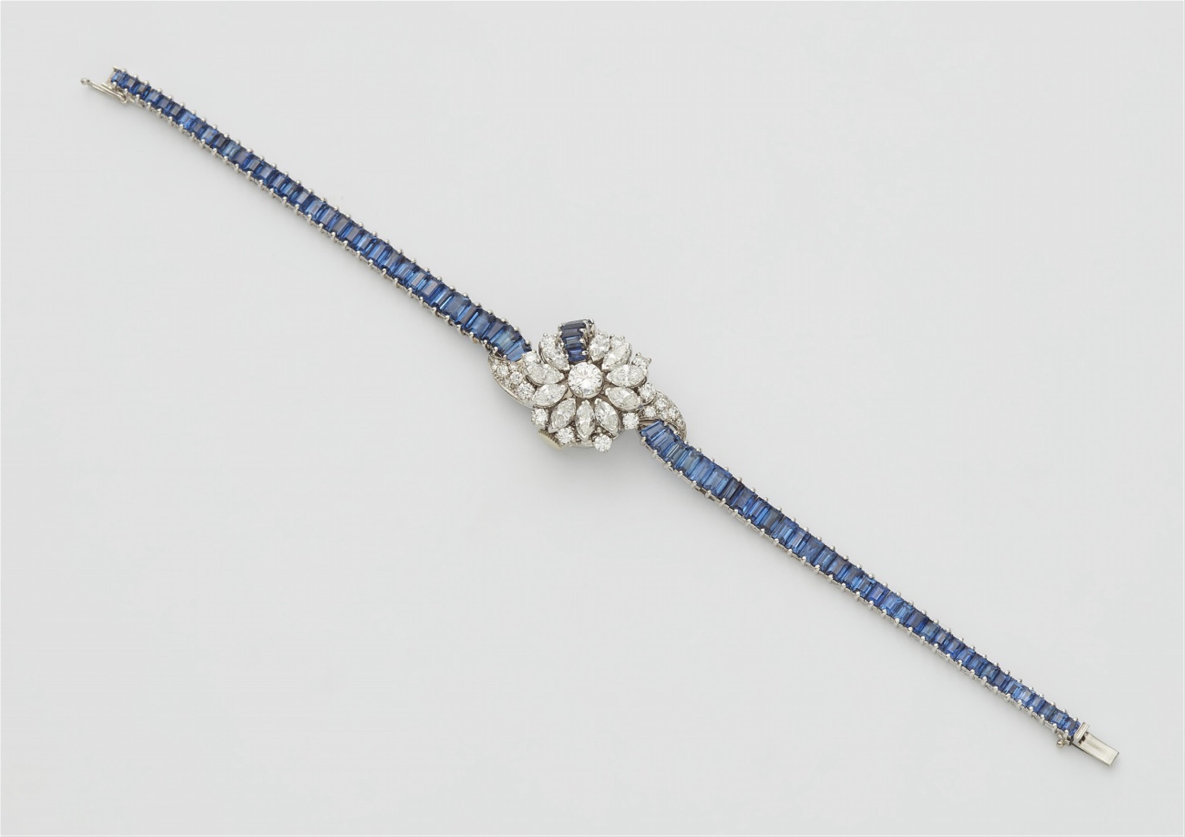 A 14k white gold cocktail bracelet with a concealed watch - image-1