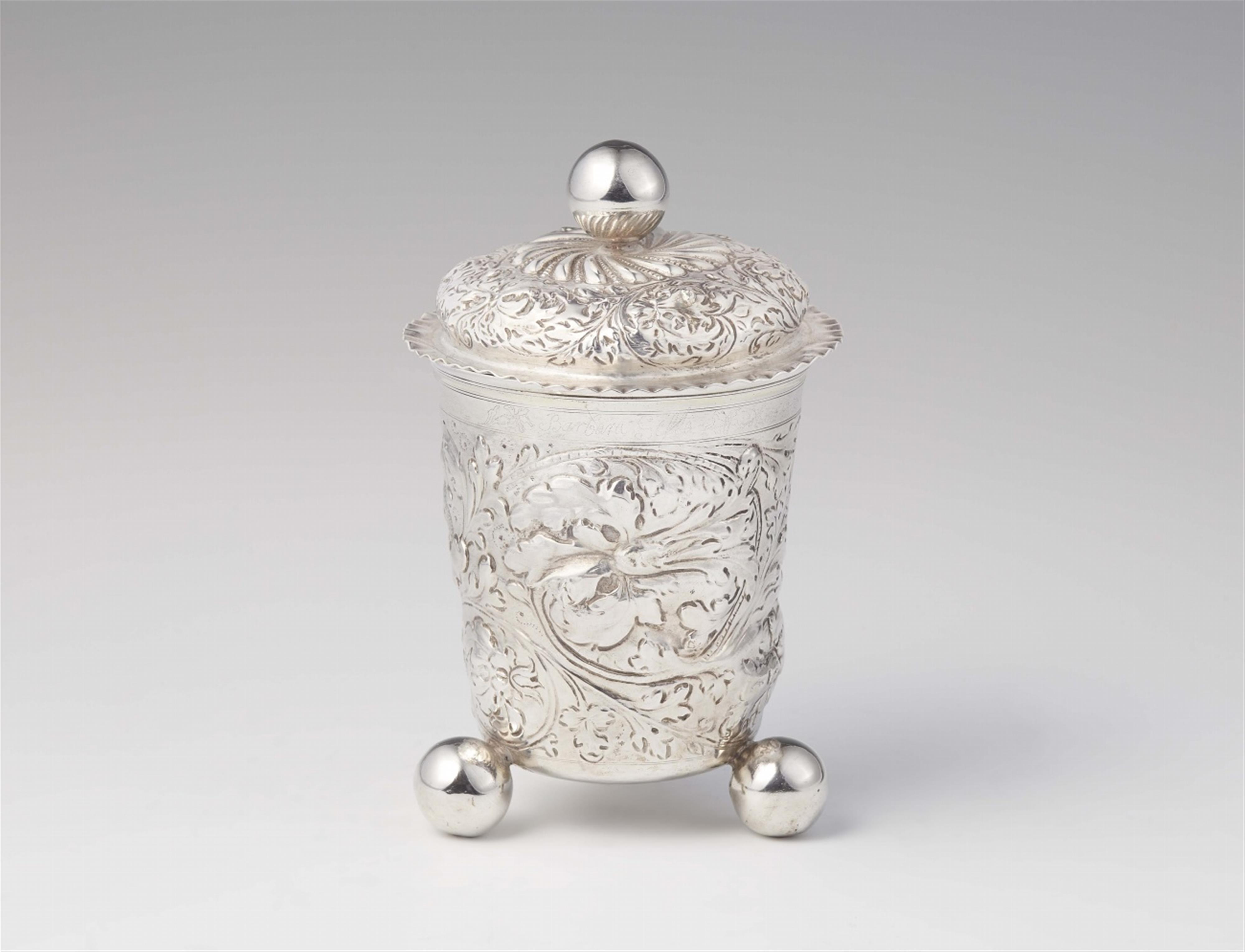 A Lübeck interior gilt silver beaker - image-1