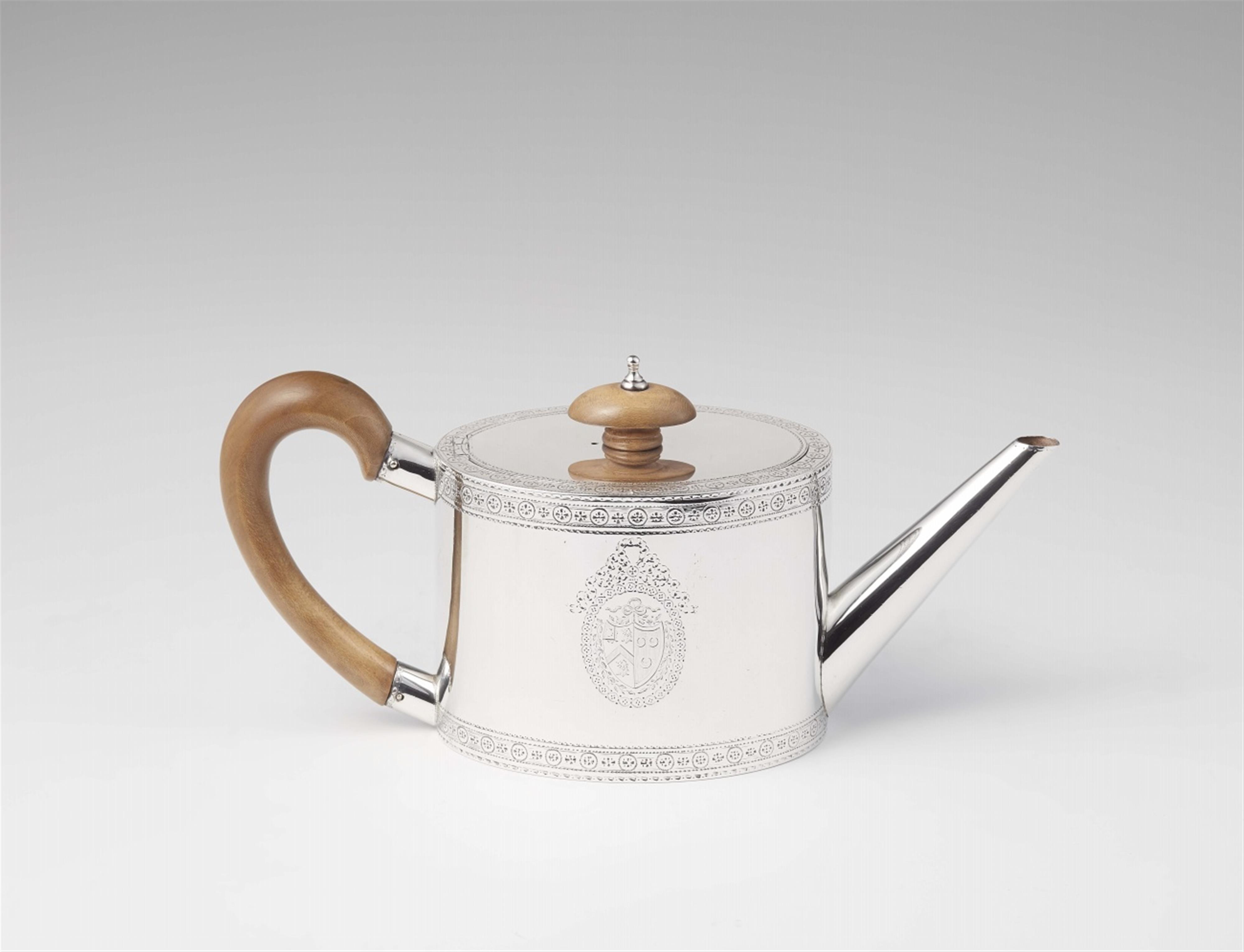 A George III London silver teapot - image-1