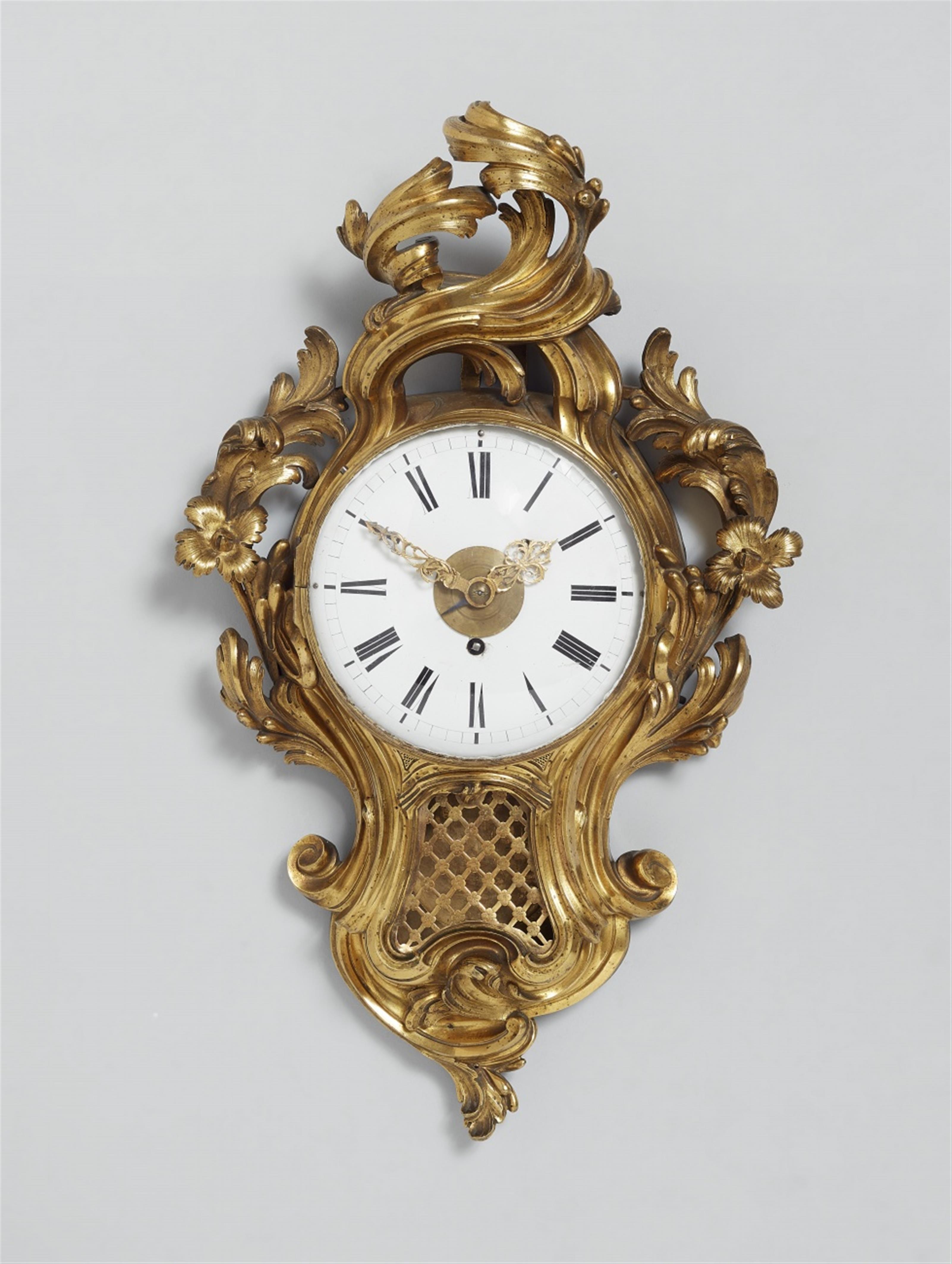 An ormolu Louis XV style cartel clock - image-1