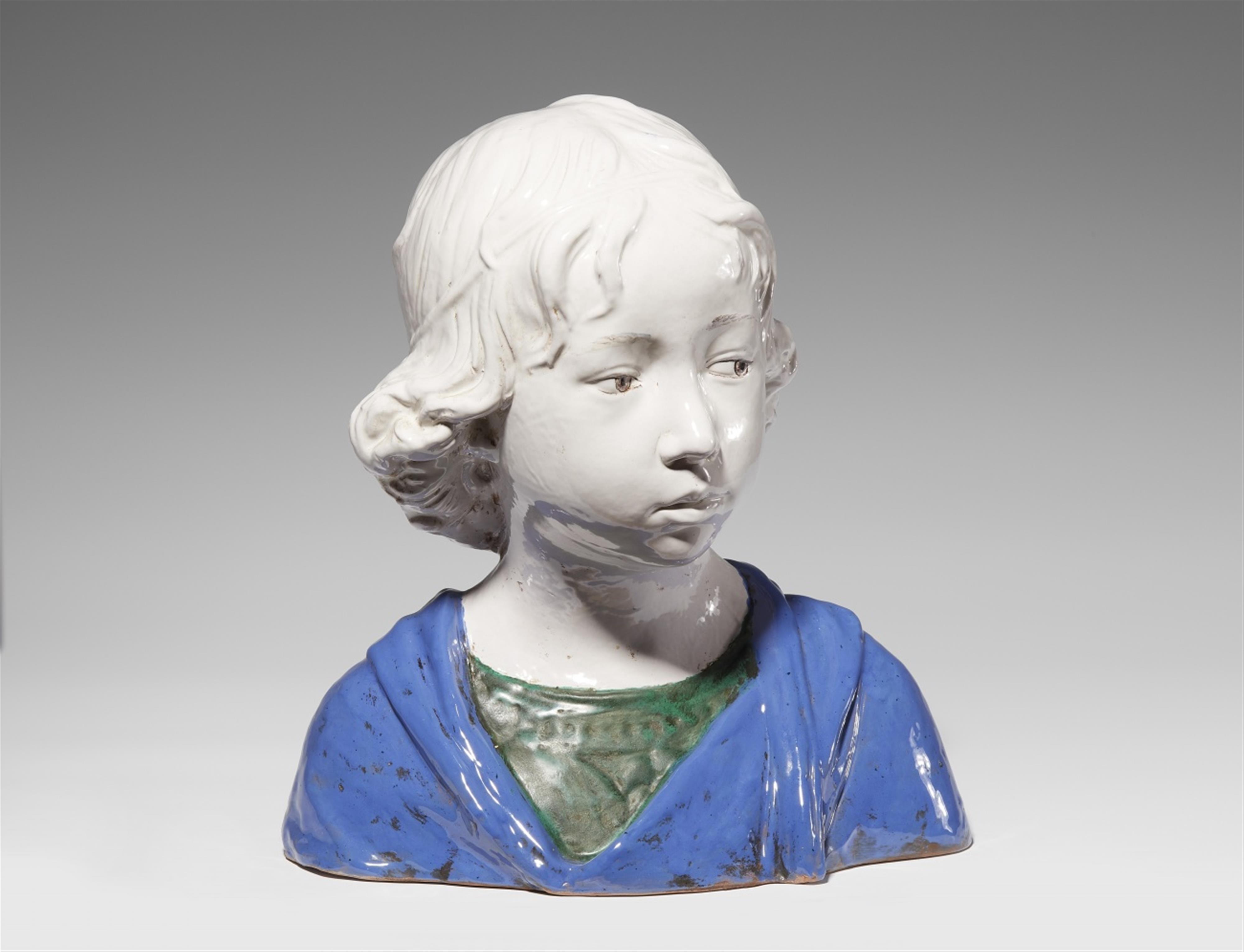 A Florentine majolica bust of a youth - image-1