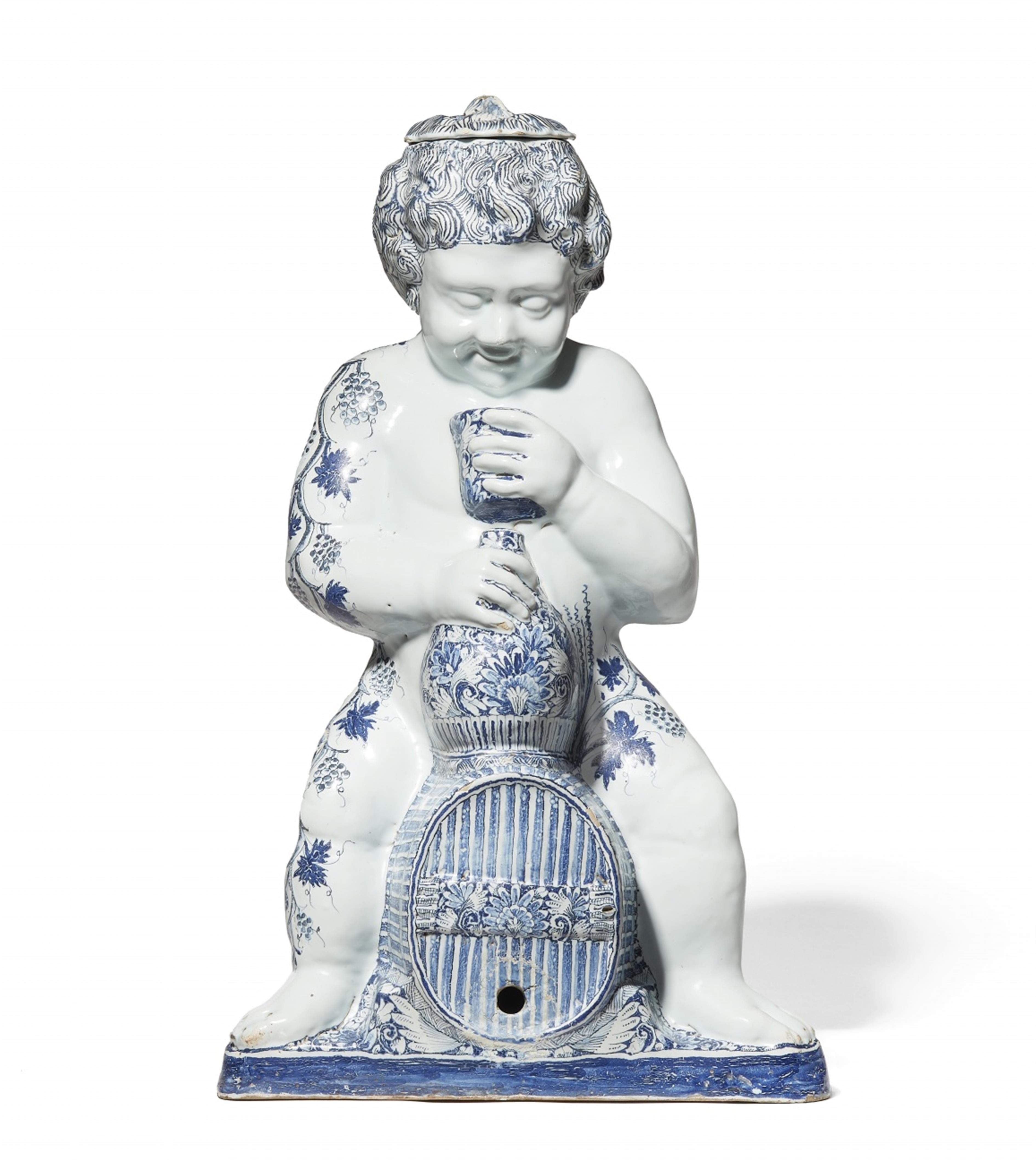 A faience model of Bacchus on a barrel - image-1