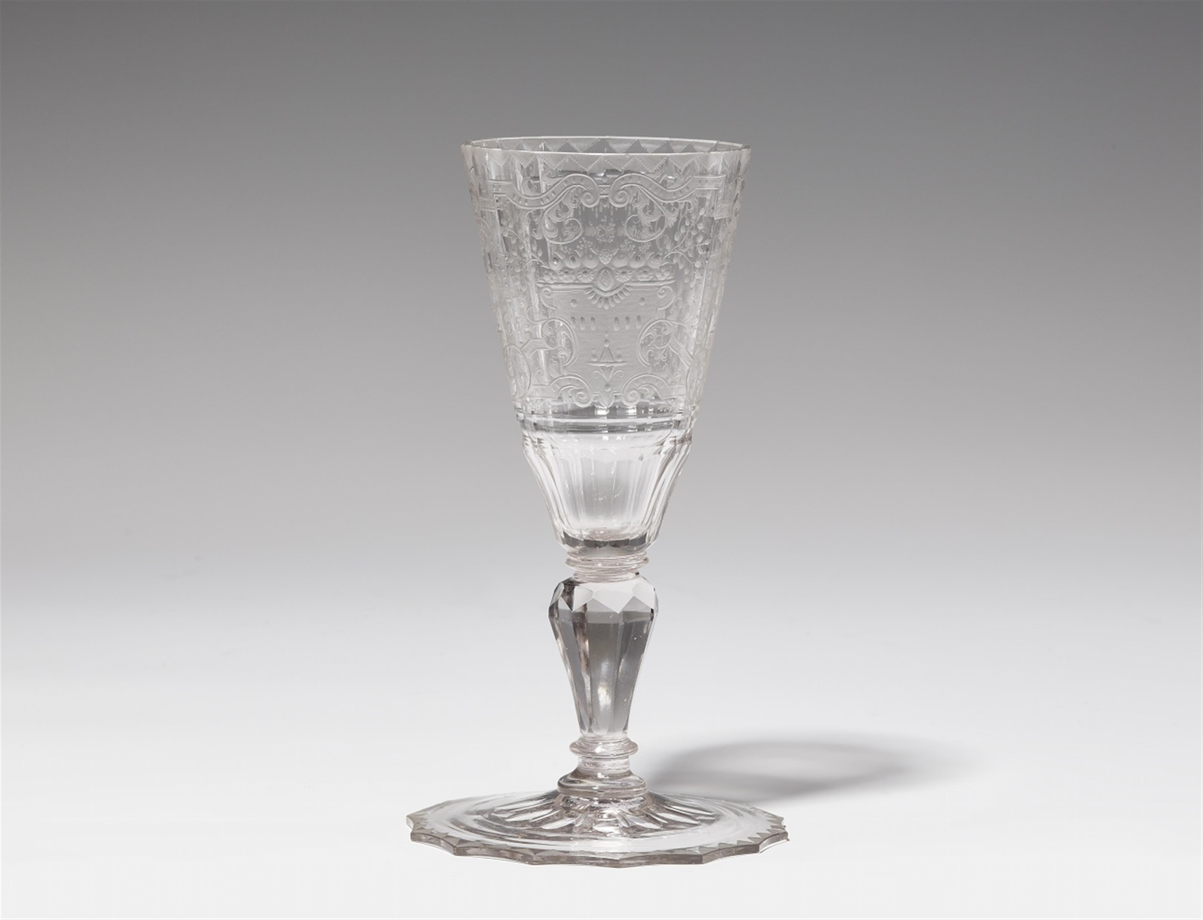 A Silesian glass goblet with symbols of friendship - image-1