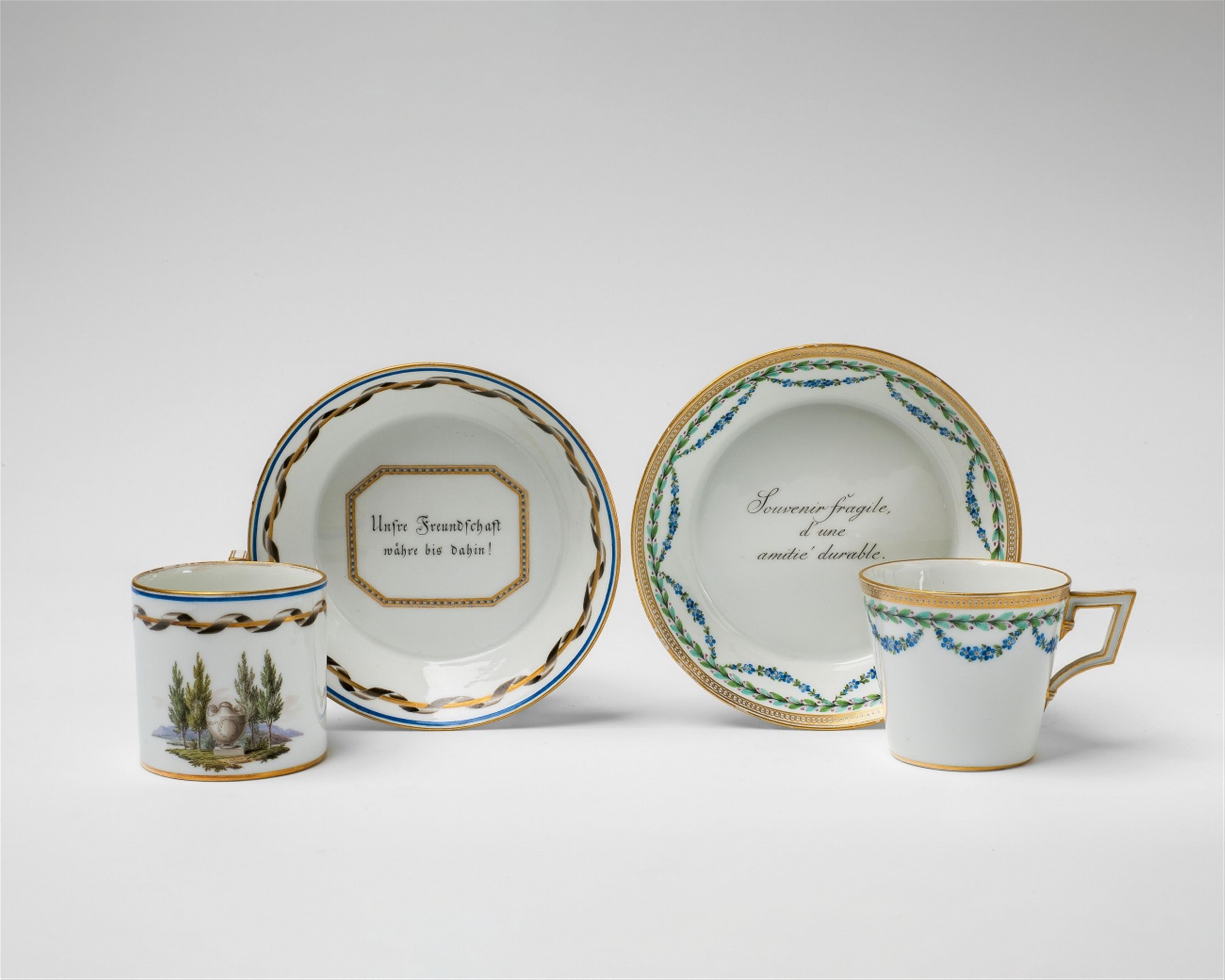 Two Meissen porcelain friendship cups - image-1