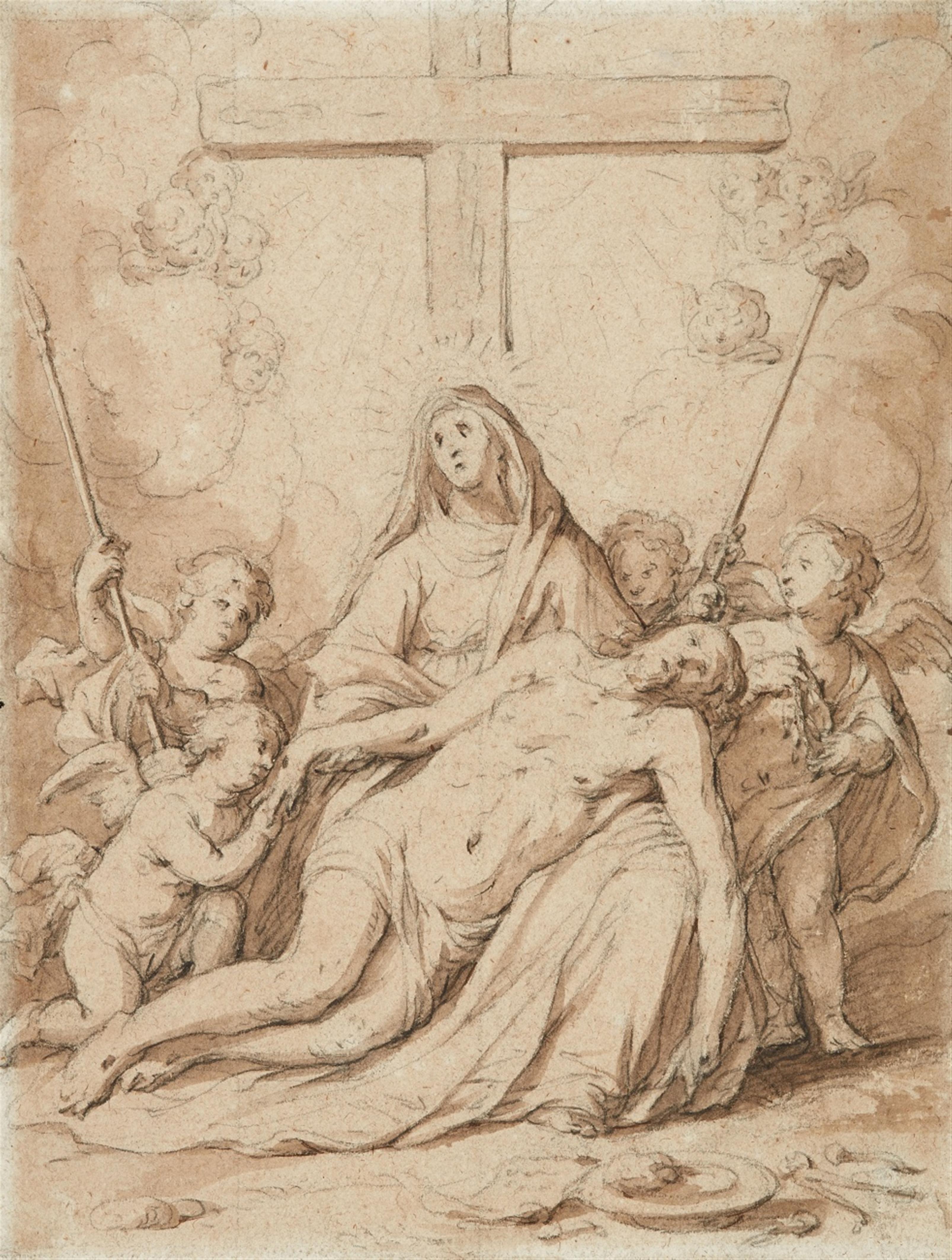 Flemish School 17th century - The Lamentation - image-1