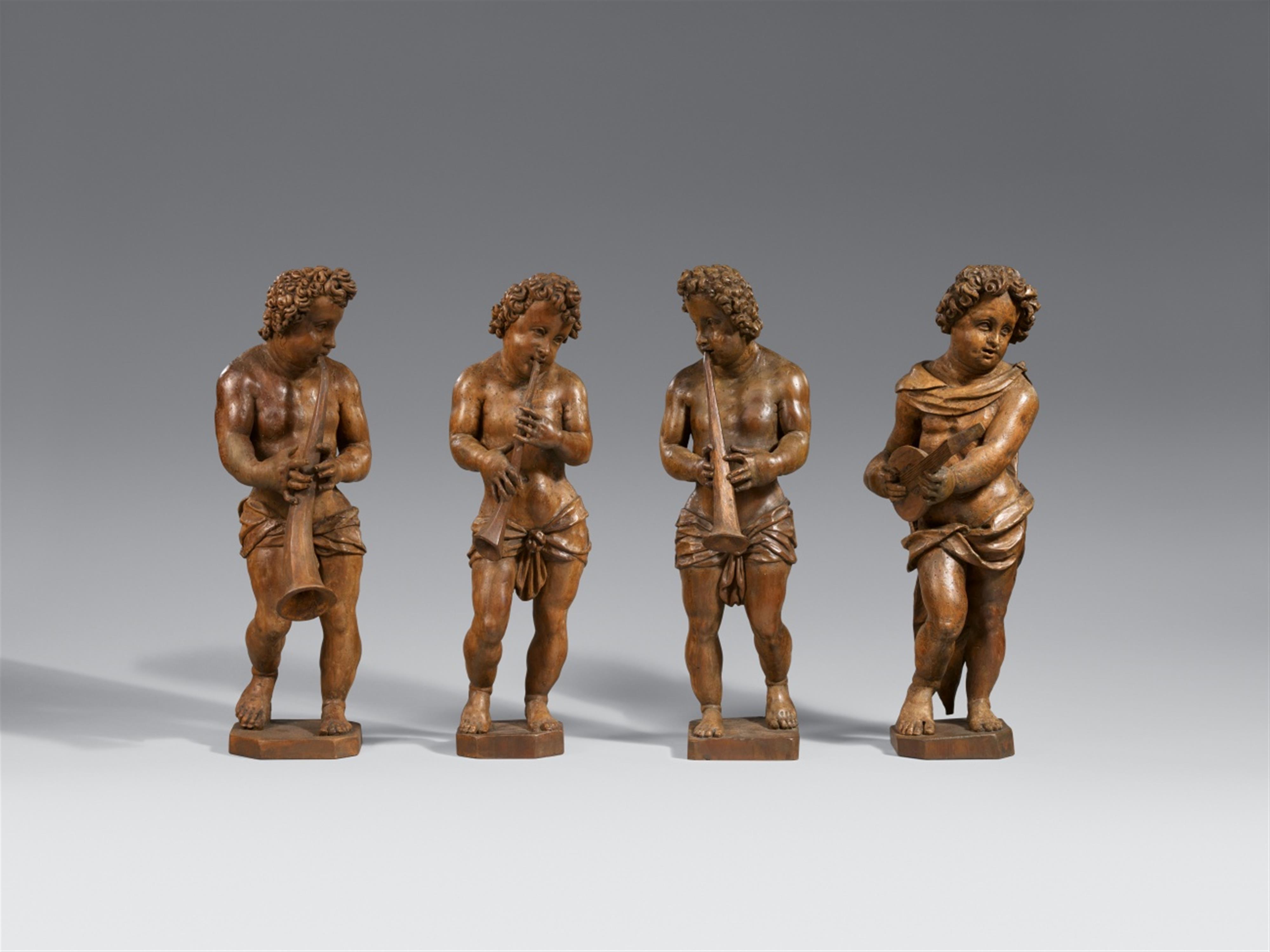 South German 17th century - A group of South German 17th century musical angels - image-1