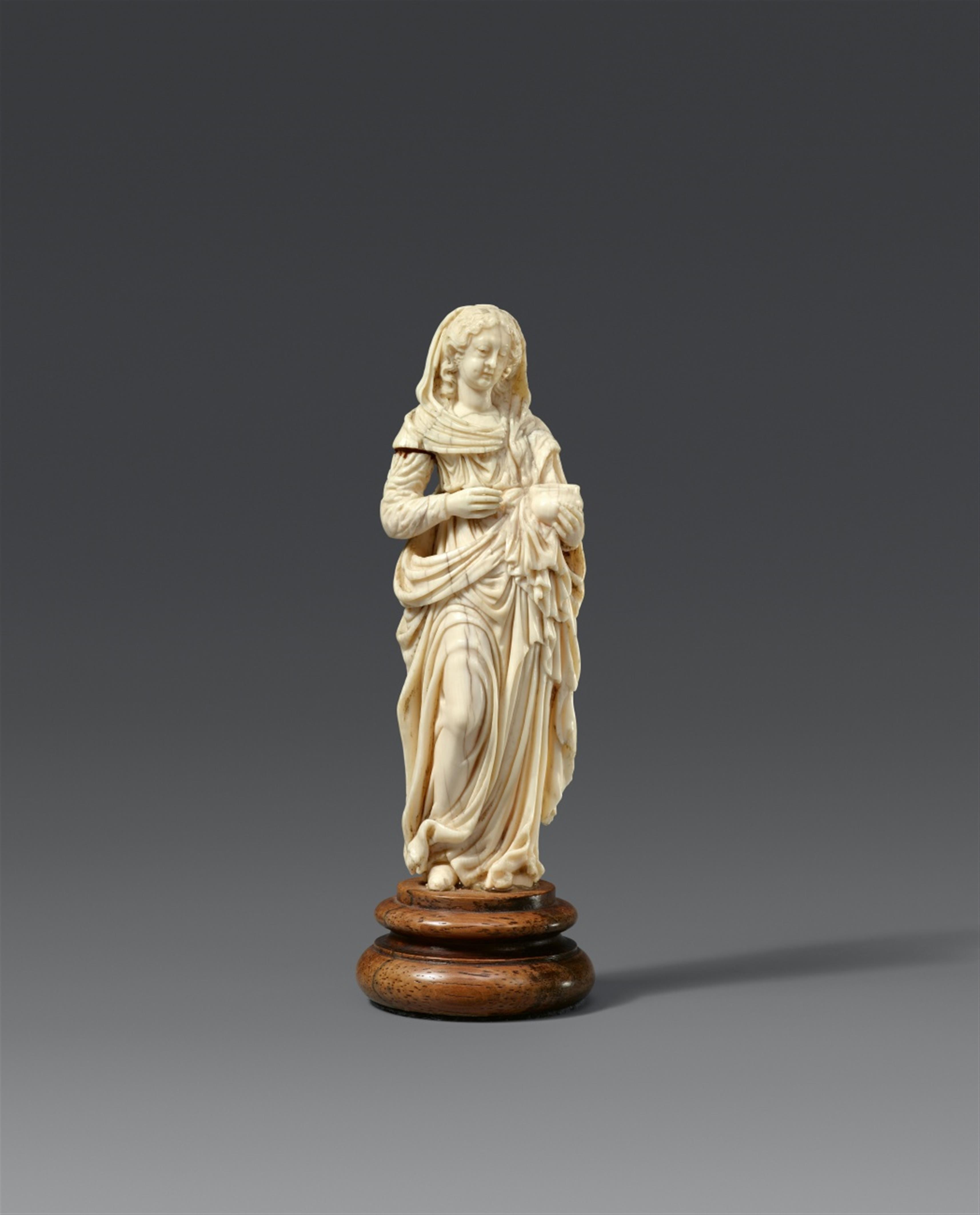 South German first half 16th century - A South German carved ivory figure of Mary Magdalene, first half 16th century - image-1