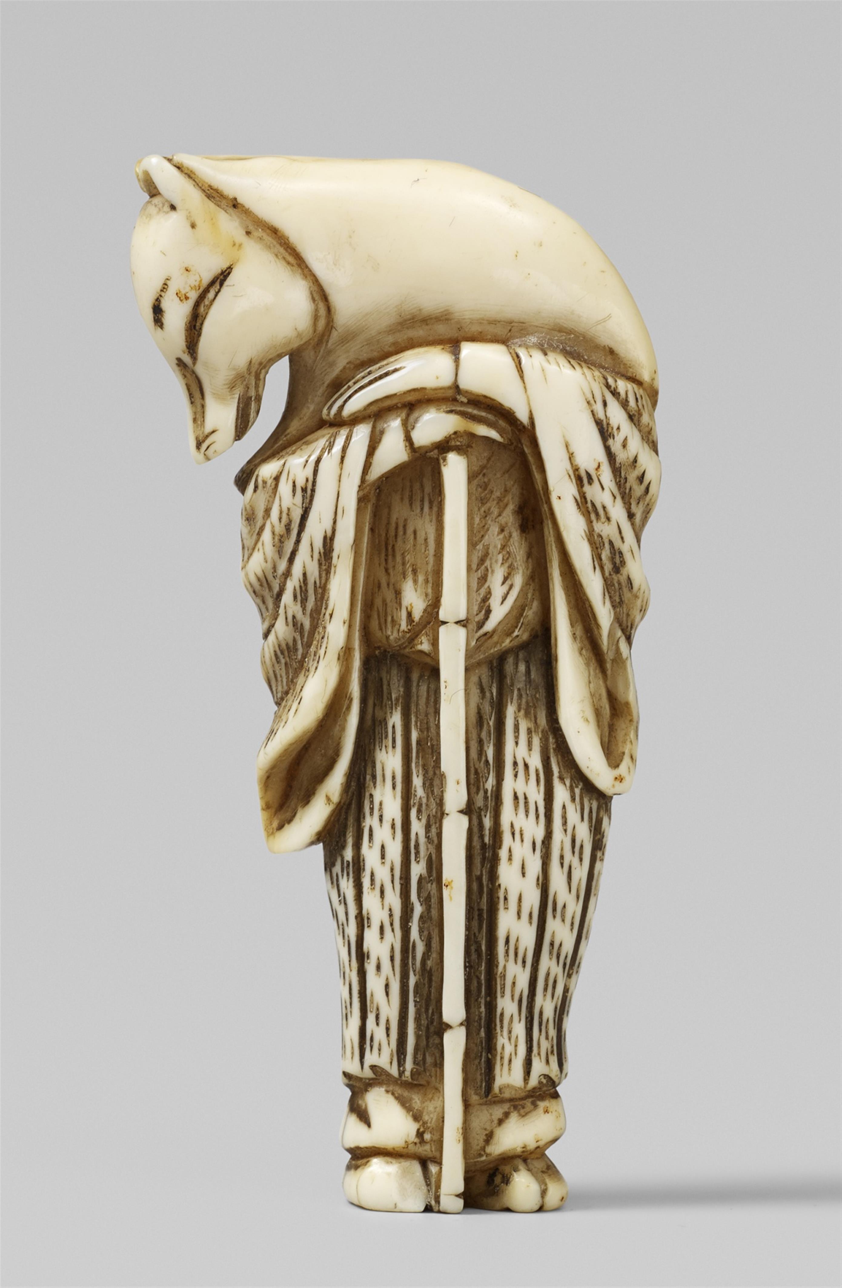 An ivory netsuke of Hyakuzôsu. Early 19th century - image-1