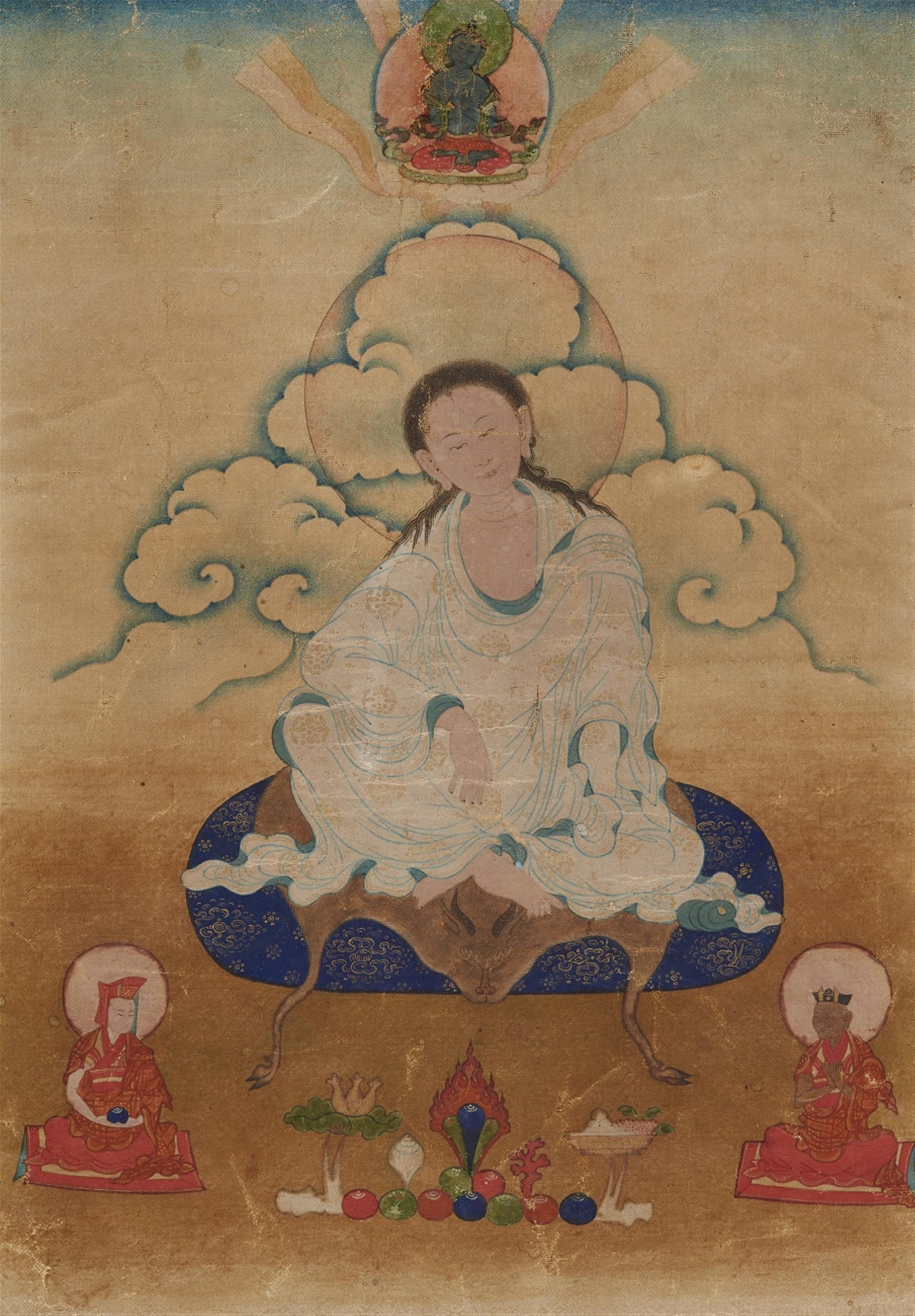 A delicate Eastern Tibetan thangka of Milarepa. 18th/19th century - image-1