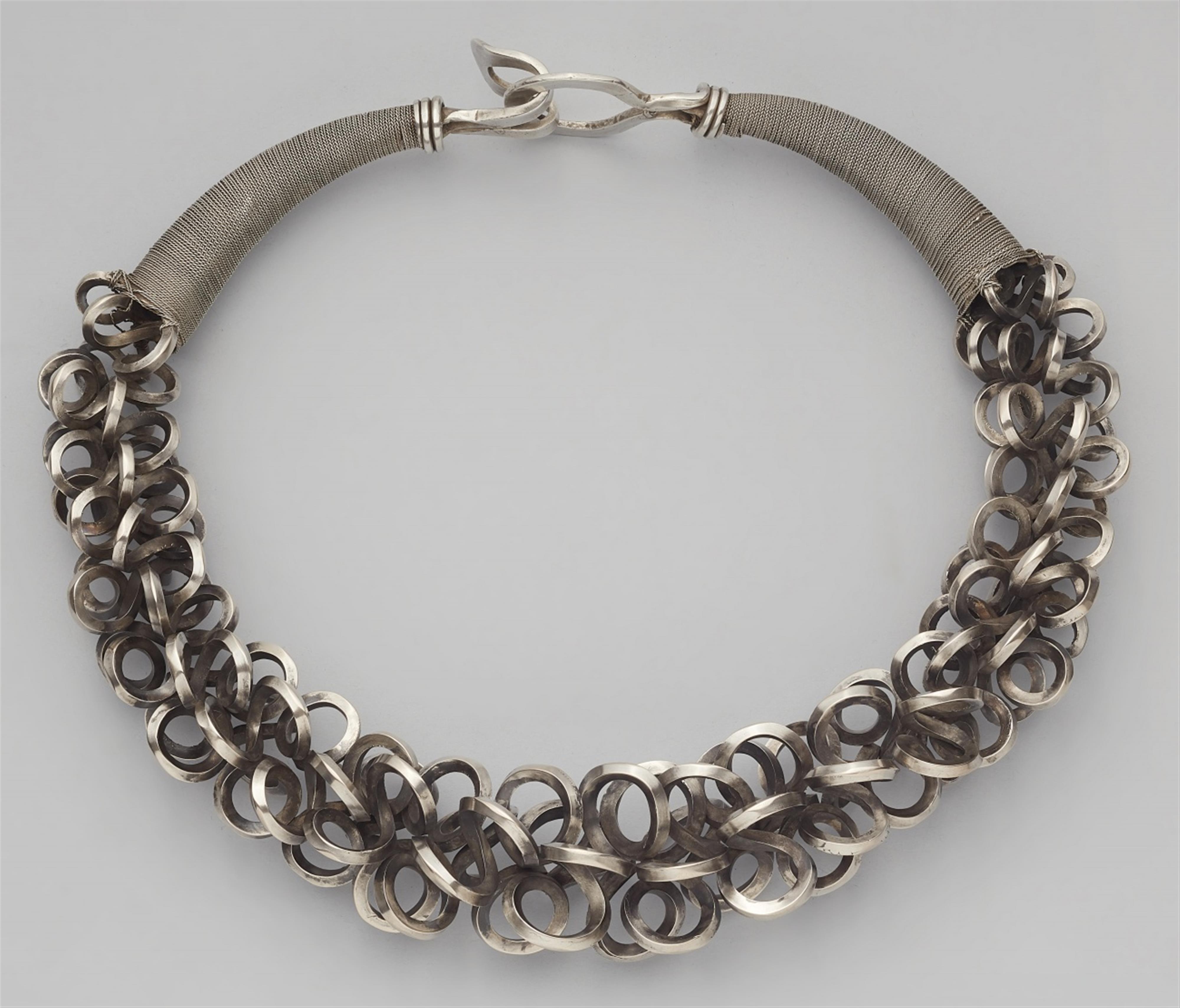 A very large Miao tribe silver choker. Southern China, Xijiang/Guizhou Province, Leishan County. Ca. 1950/1960 - image-1