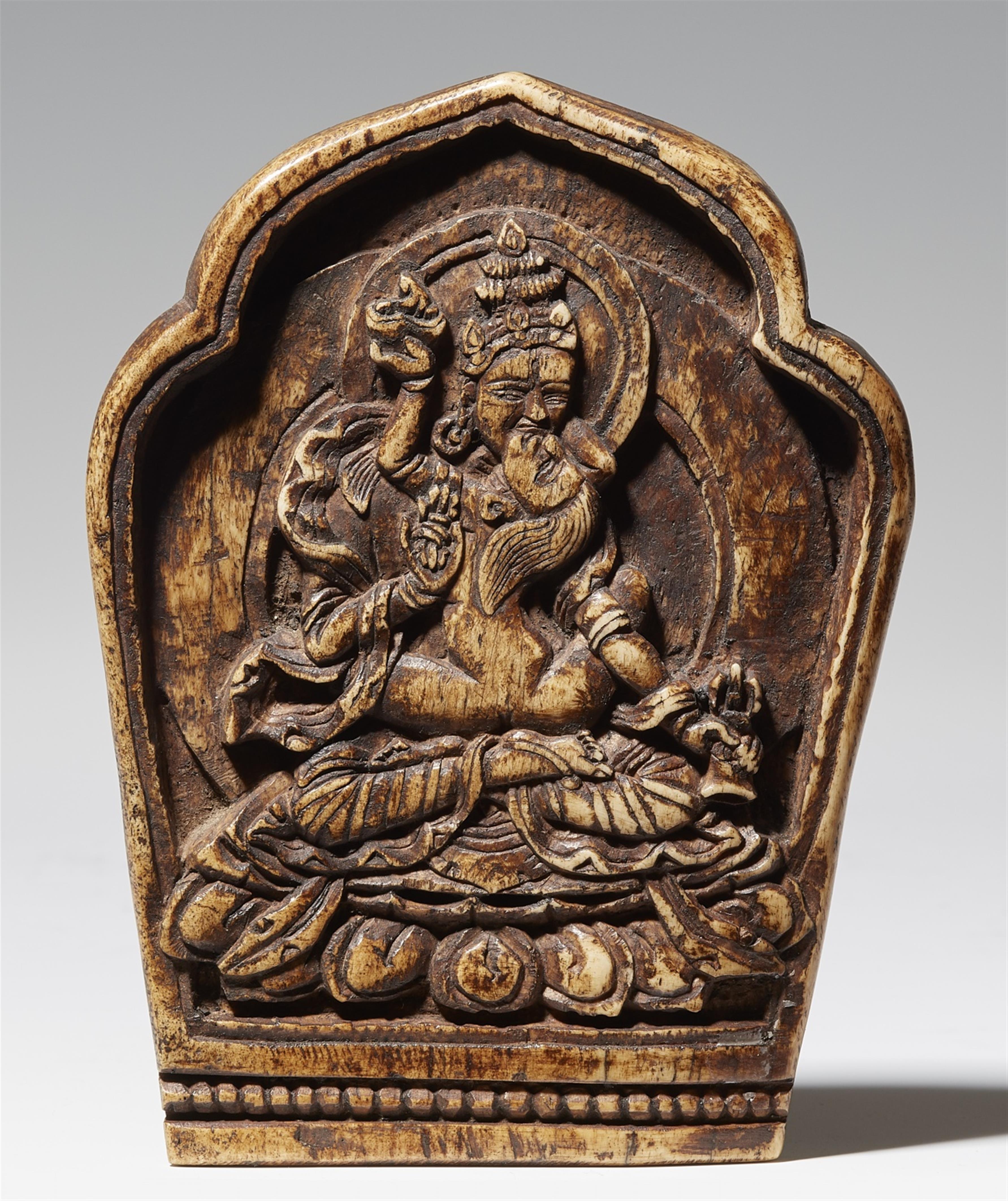 A Nepalese bone relief with Vajrasattva - image-1