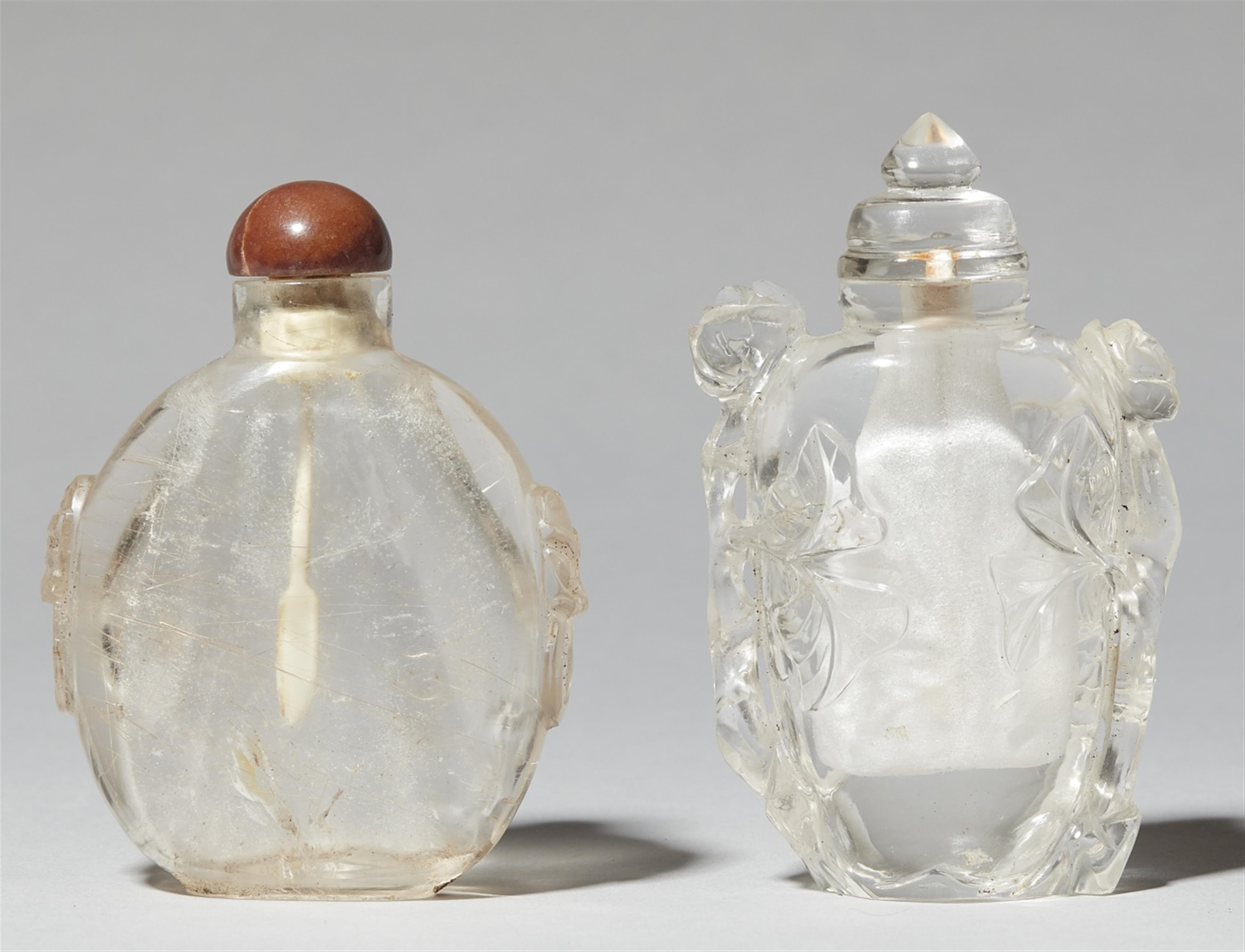 Two rock crystal snuff bottles. 18th/19th century - image-1