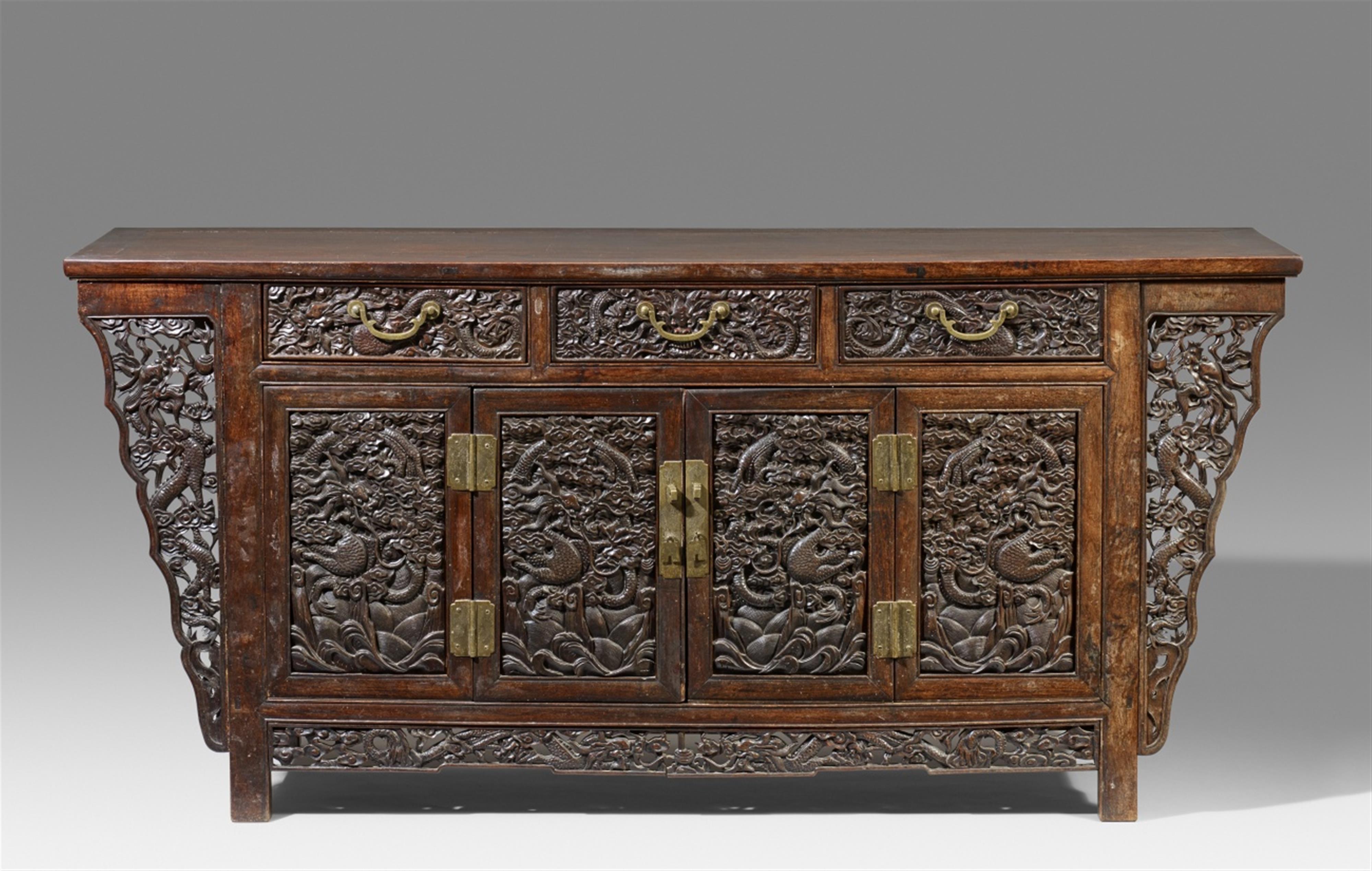 A very large hardwood sidebord. Late 19th/early 20th century - image-1