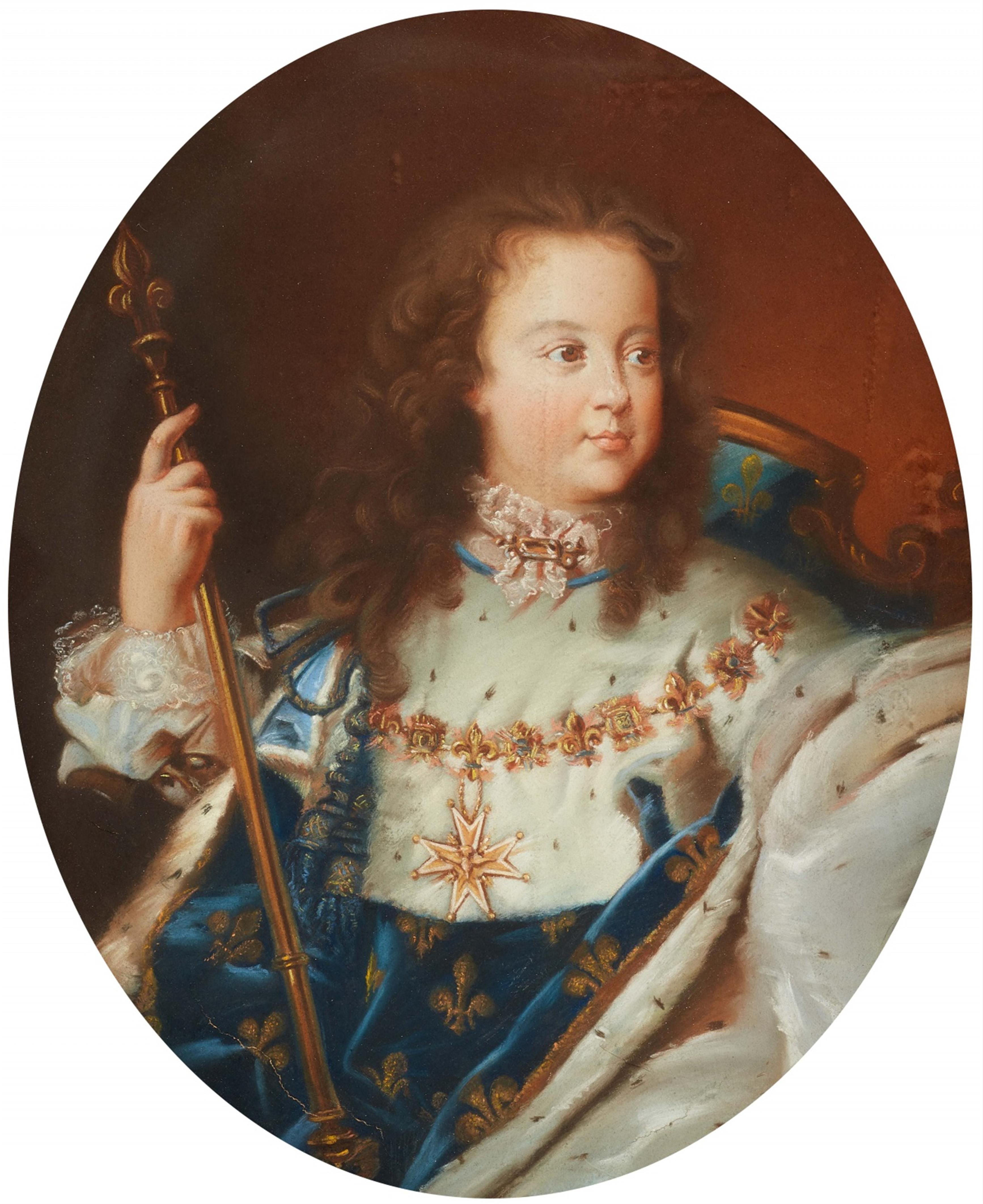 French School 18th/19th century - Portrait of Louis XV after Hyacinthe Rigaud - image-1