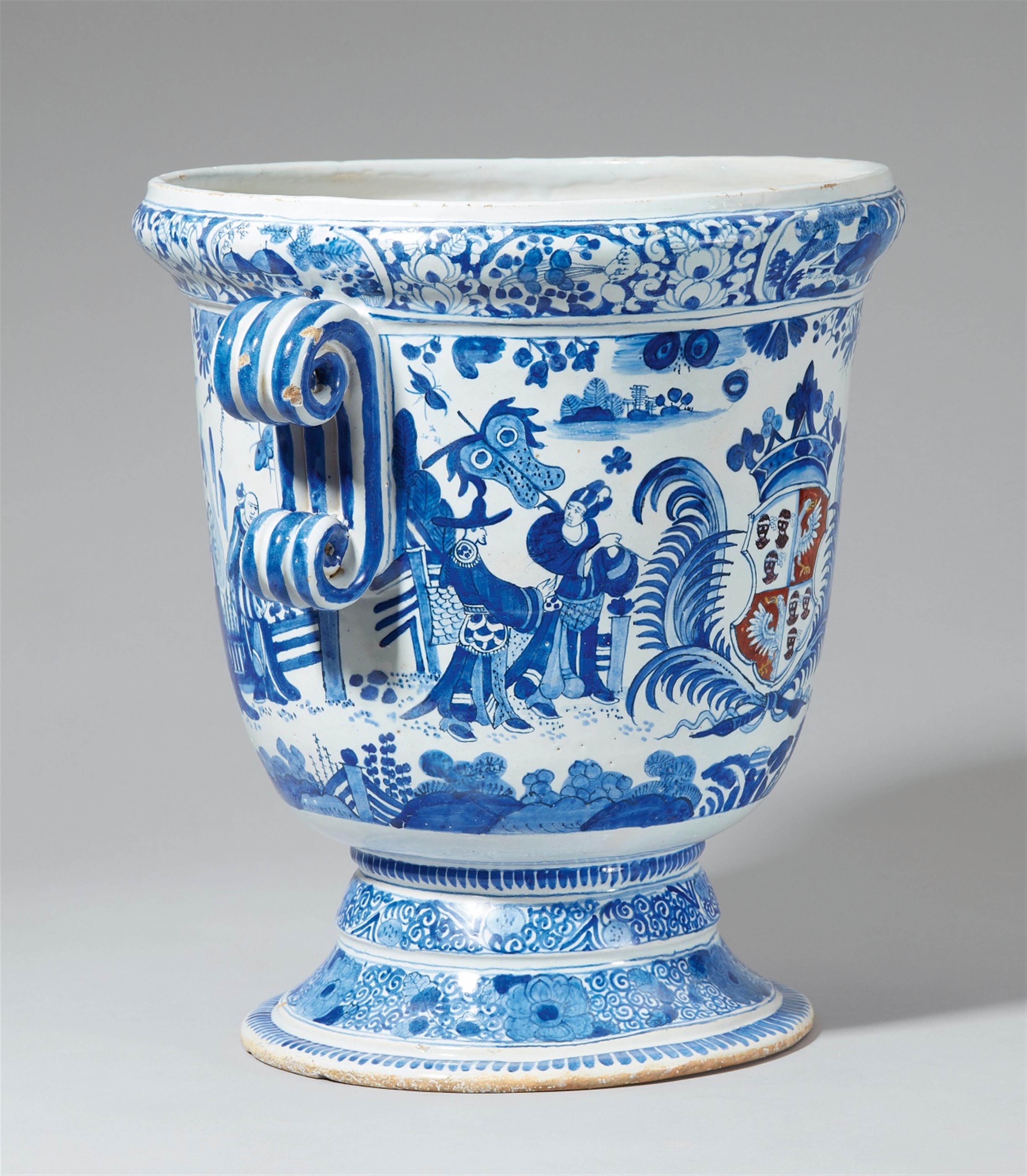 A rare Berlin faience orange planter with the coat of arms of the von Morenthal family - image-3