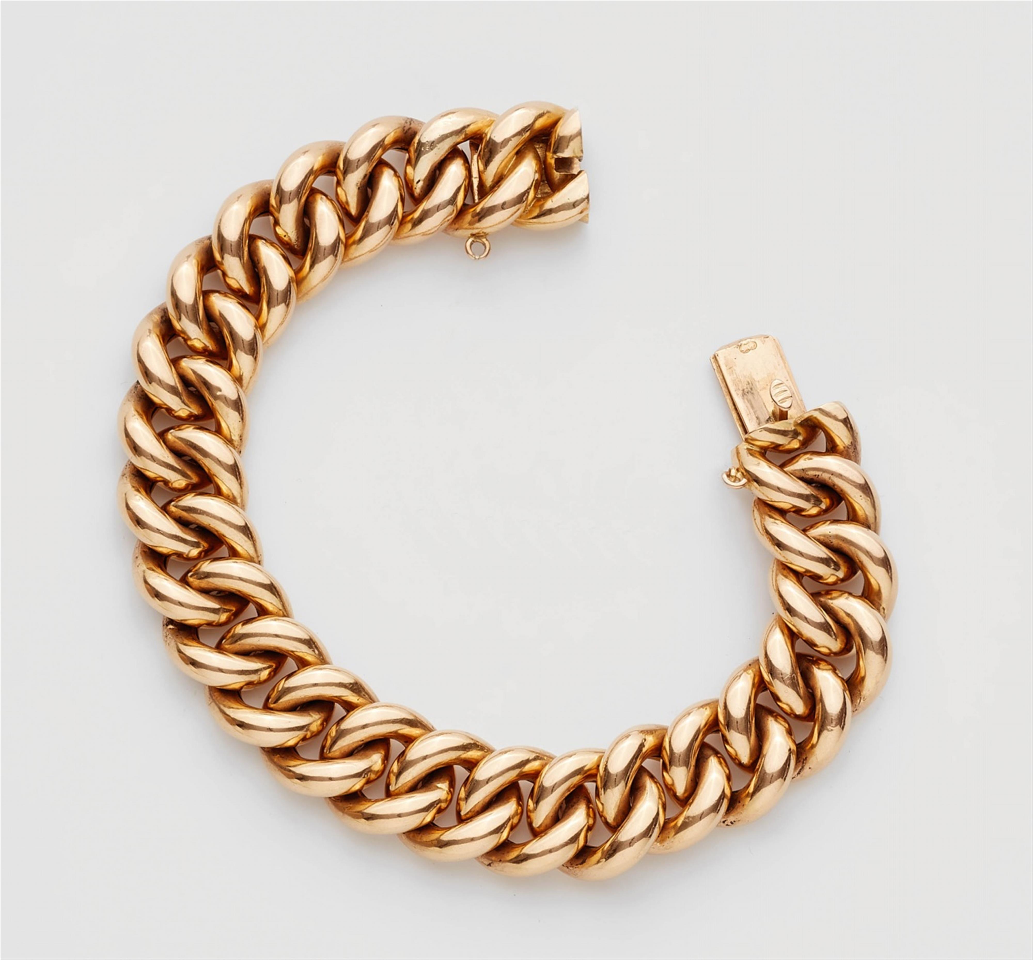 An 18k red gold chain bracelet - image-1