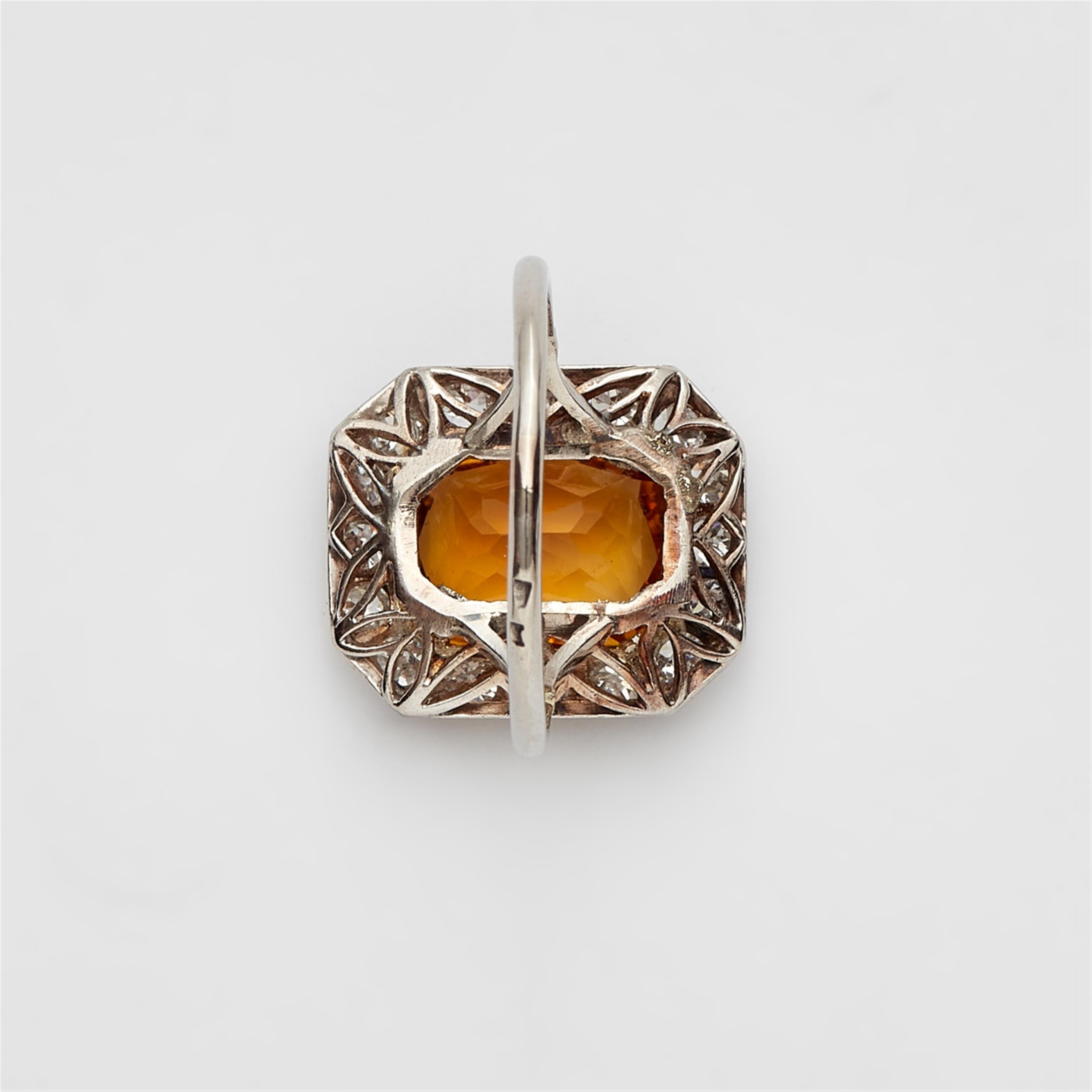 An Art Deco diamond and citrine ring - image-2