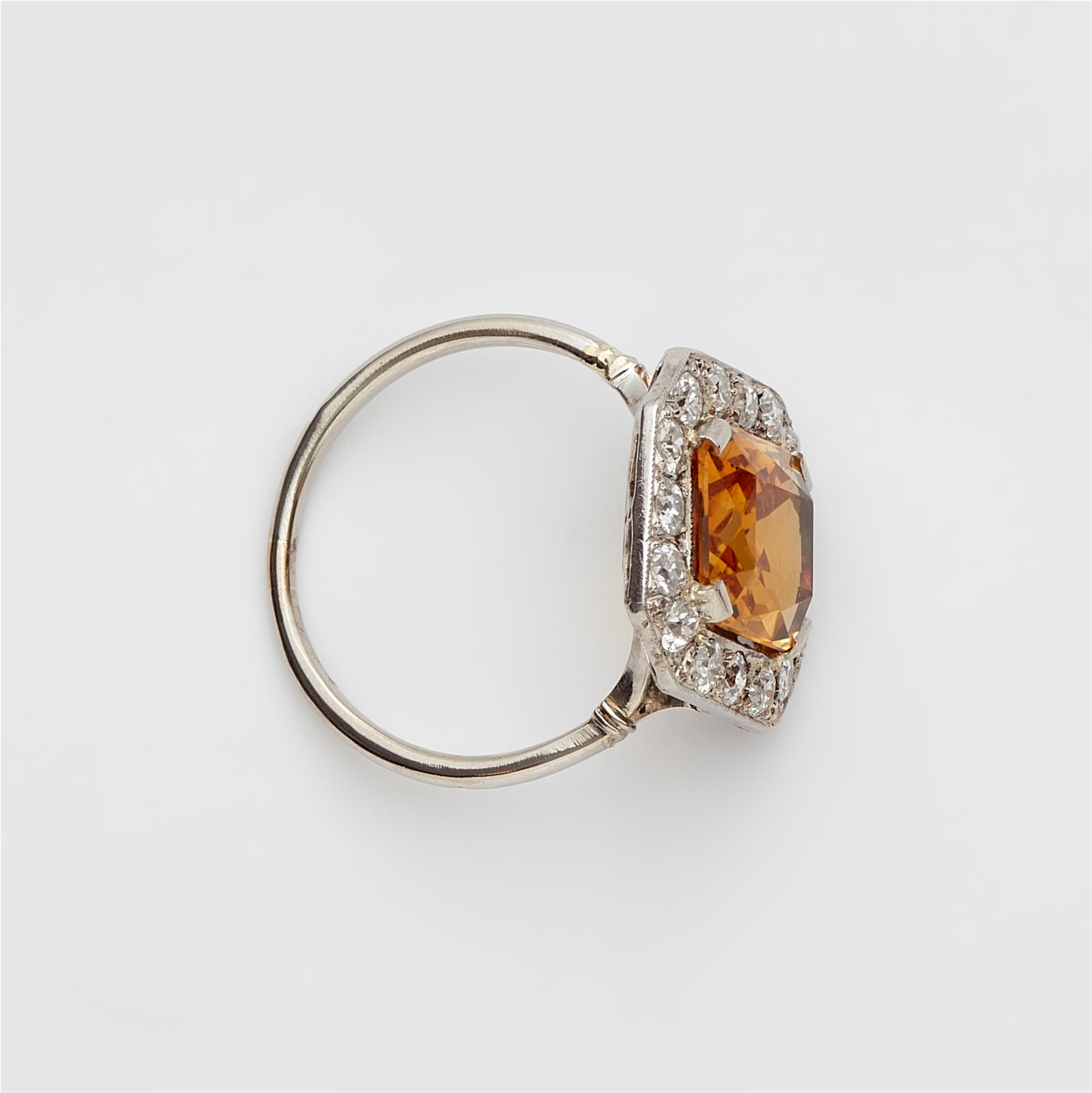 An Art Deco diamond and citrine ring - image-3