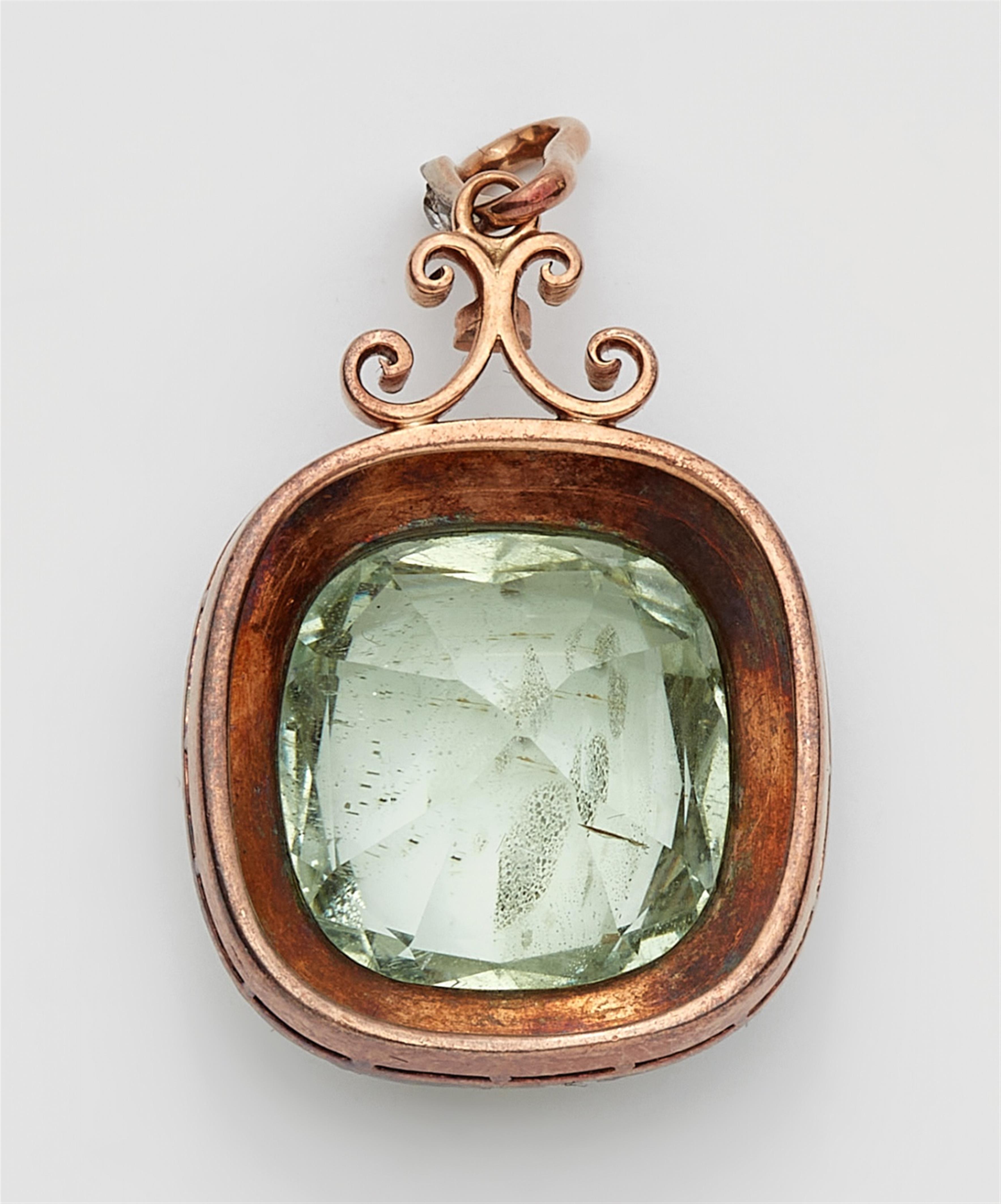 A Belle Epoque beryl pendant - image-2