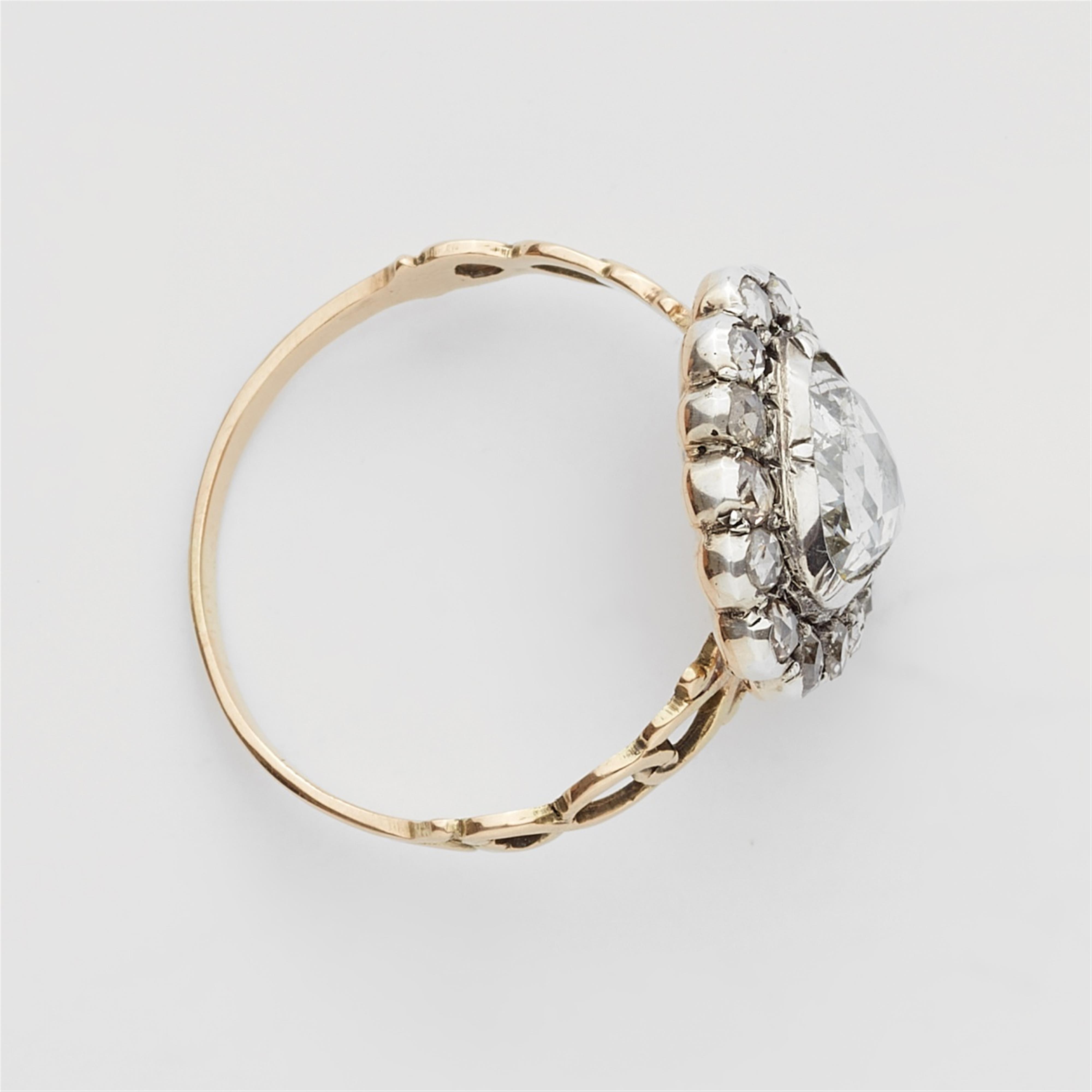 A 14k gold and rose-cut diamond George III heart ring - image-3