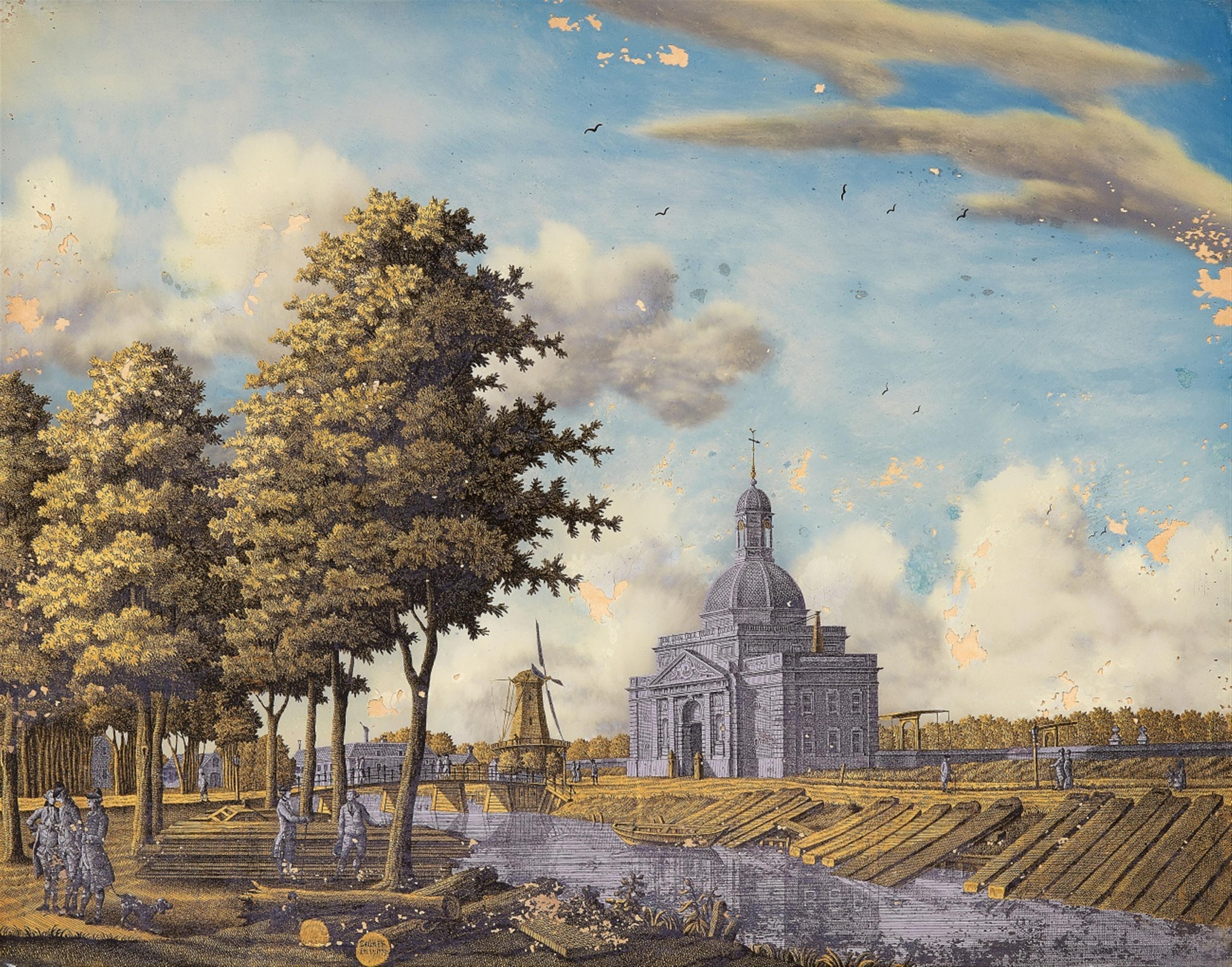 An eglomisé painting of Muiderpoort in Amsterdam - image-2