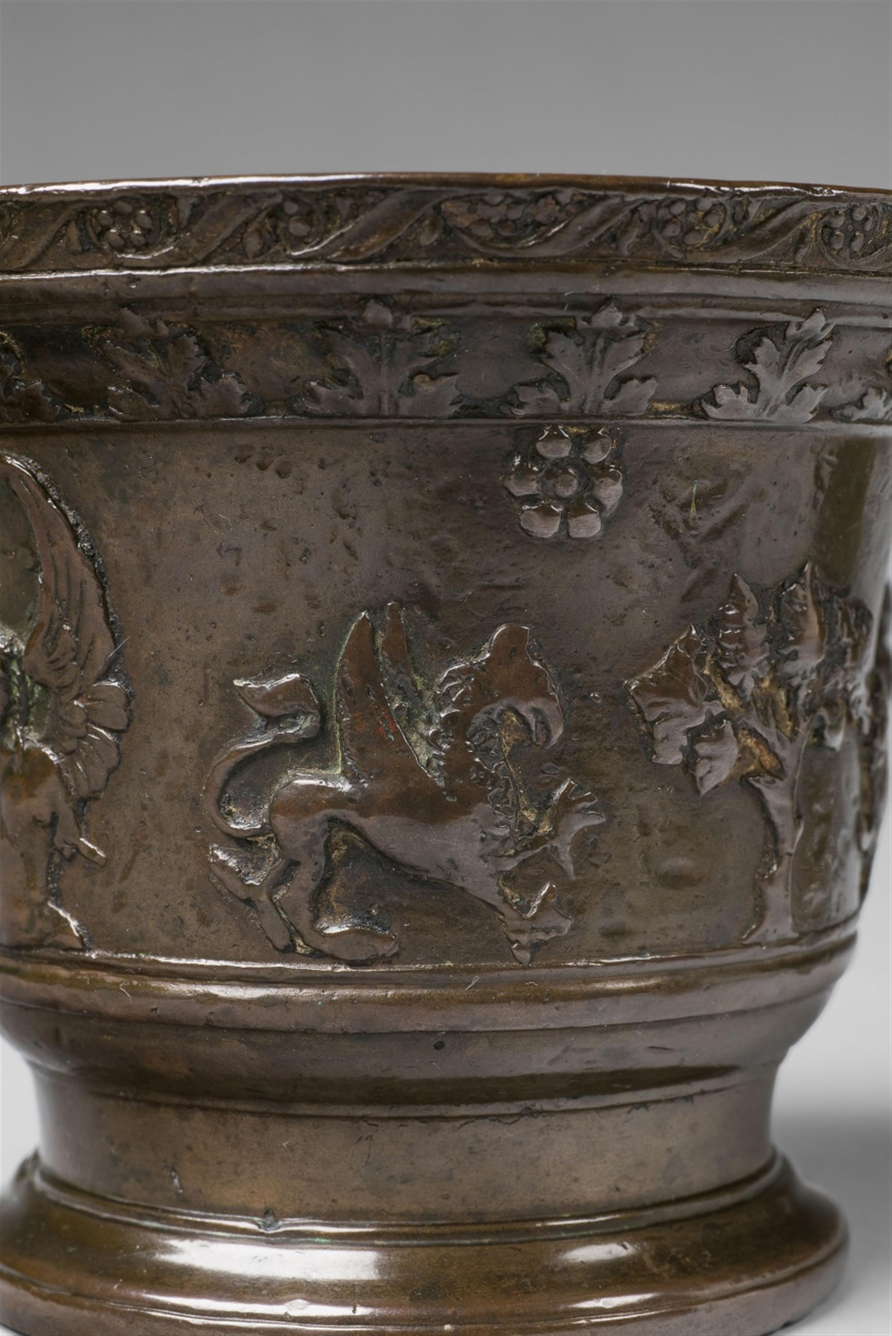 An Italian mortar with fanciful animal motifs - image-2