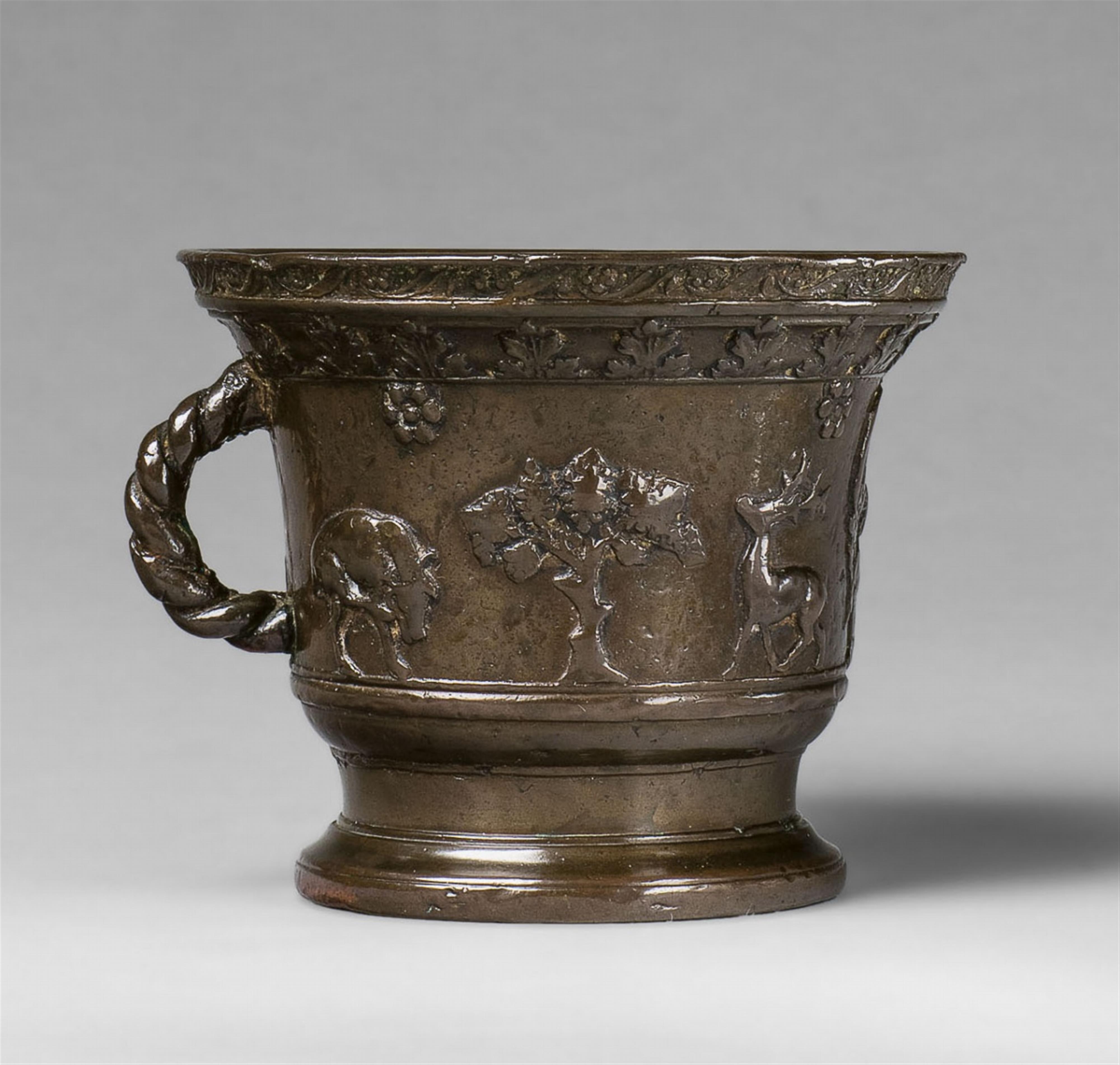 An Italian mortar with fanciful animal motifs - image-4