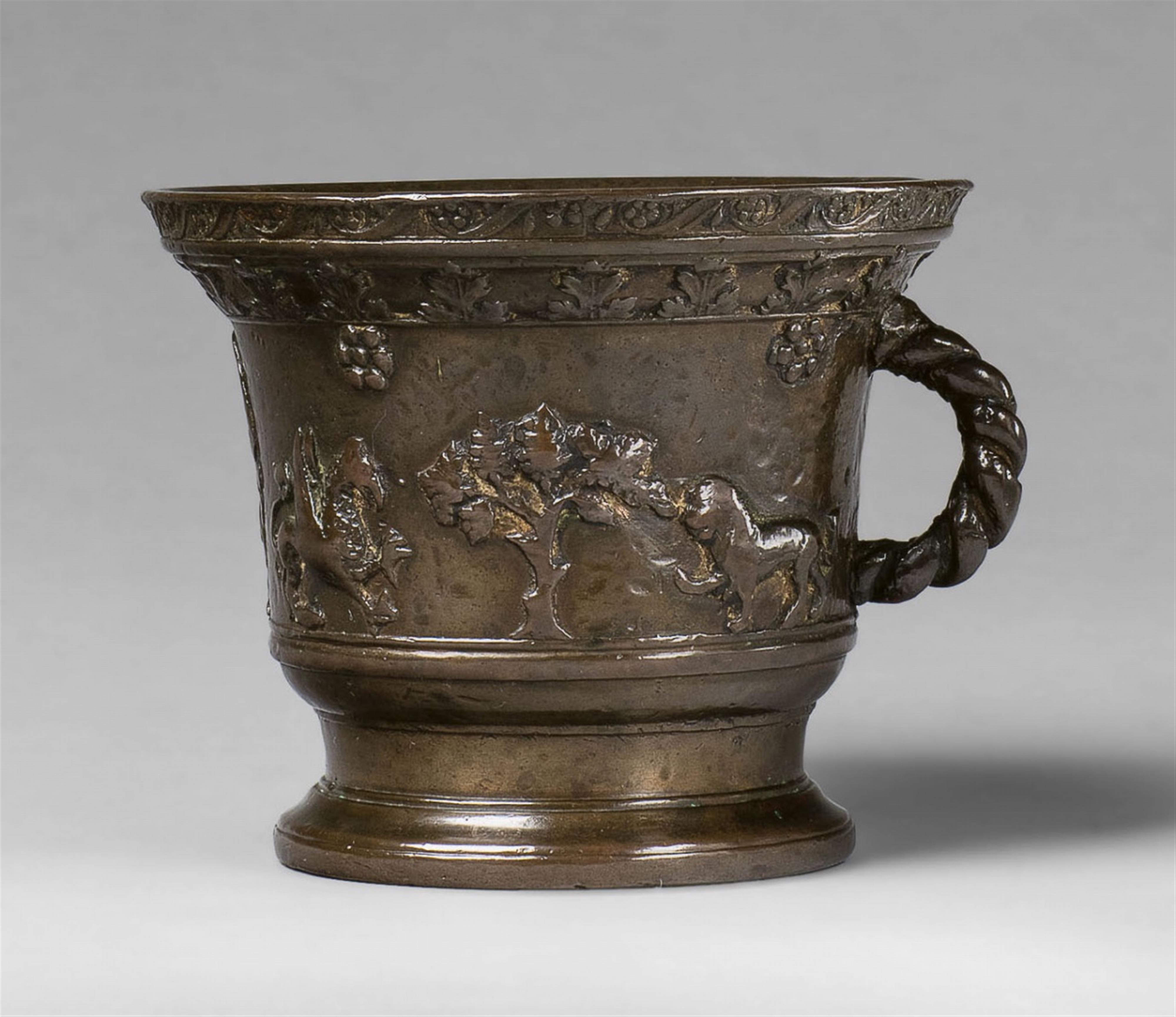 An Italian mortar with fanciful animal motifs - image-5