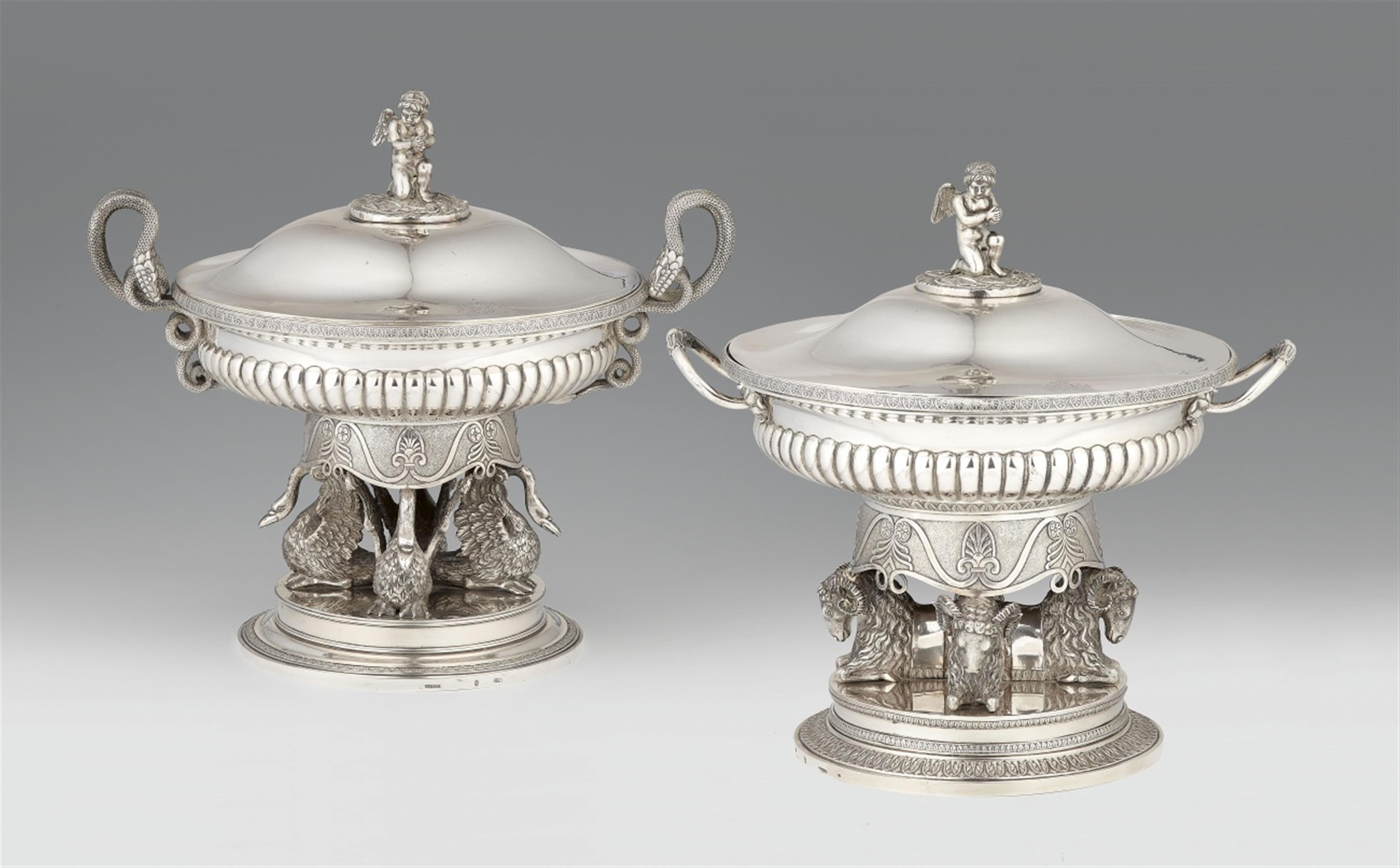 A pair of important silver tureens made for Grand Duke Georg von Mecklenburg-Strelitz - image-1