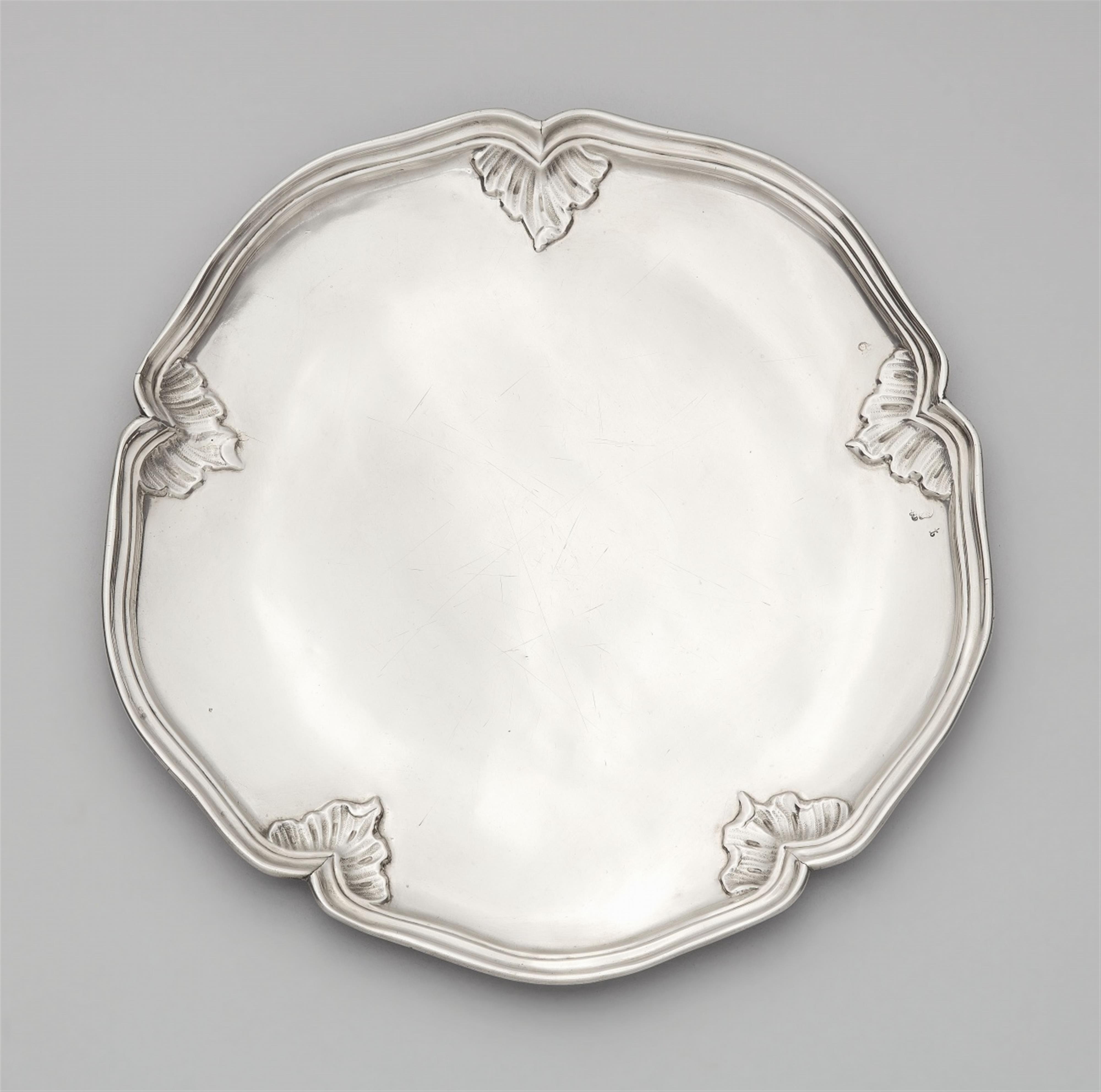 A Dresden Rococo silver platter - image-1