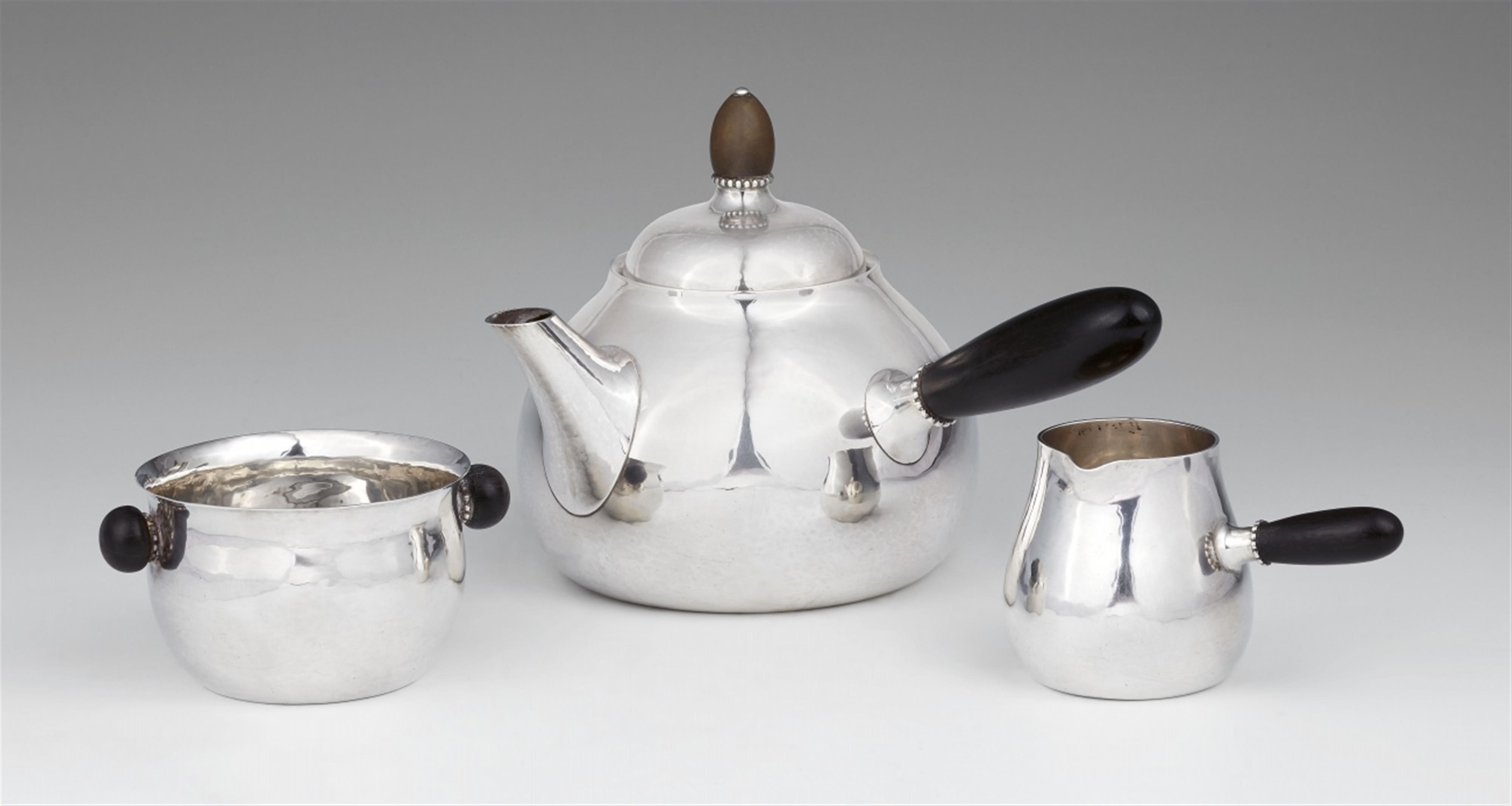 A silver tea service by Georg Jensen, model no. 80 - image-1