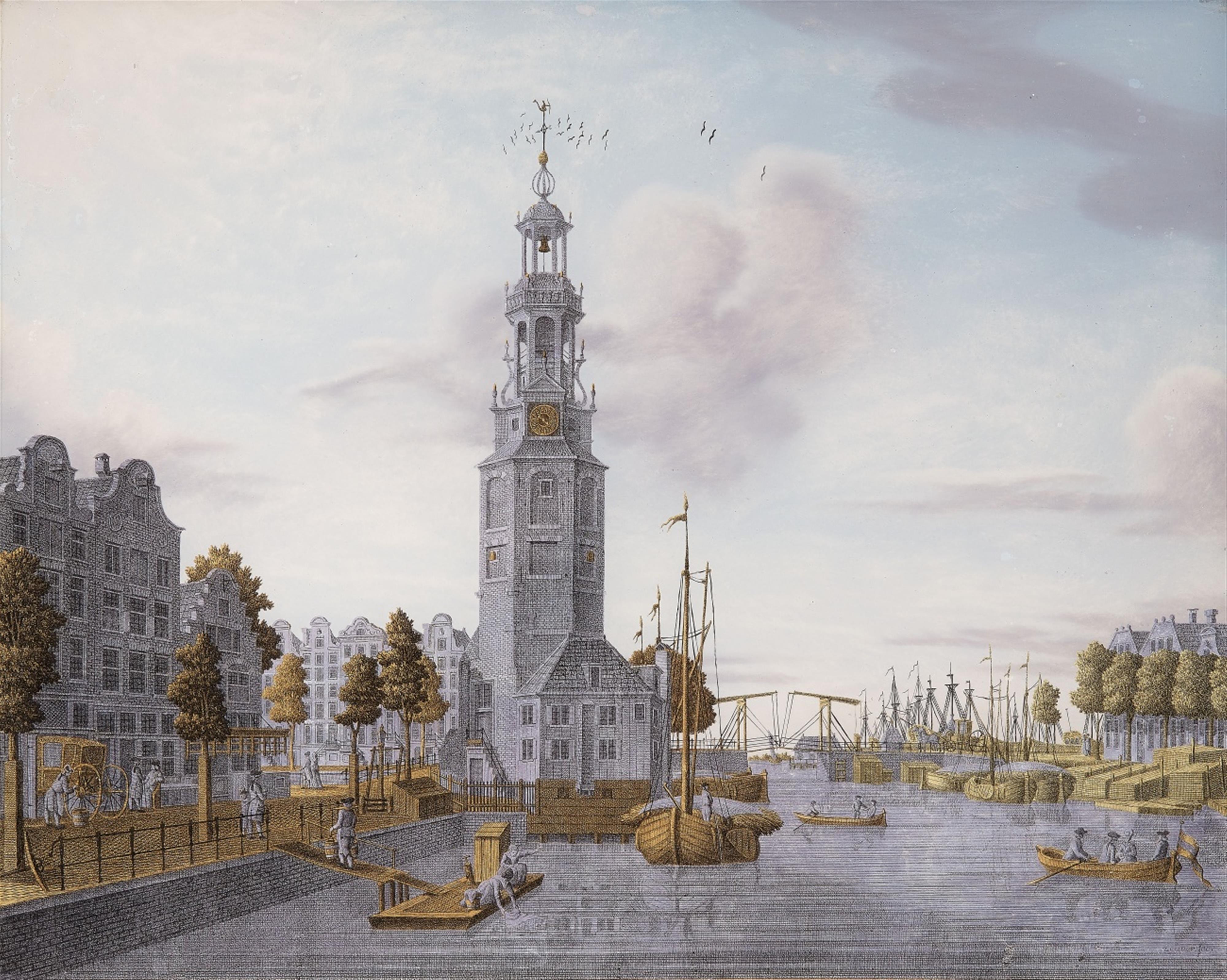 An eglomisé painting of Montelbaanstoren on the Oude Schans - image-1