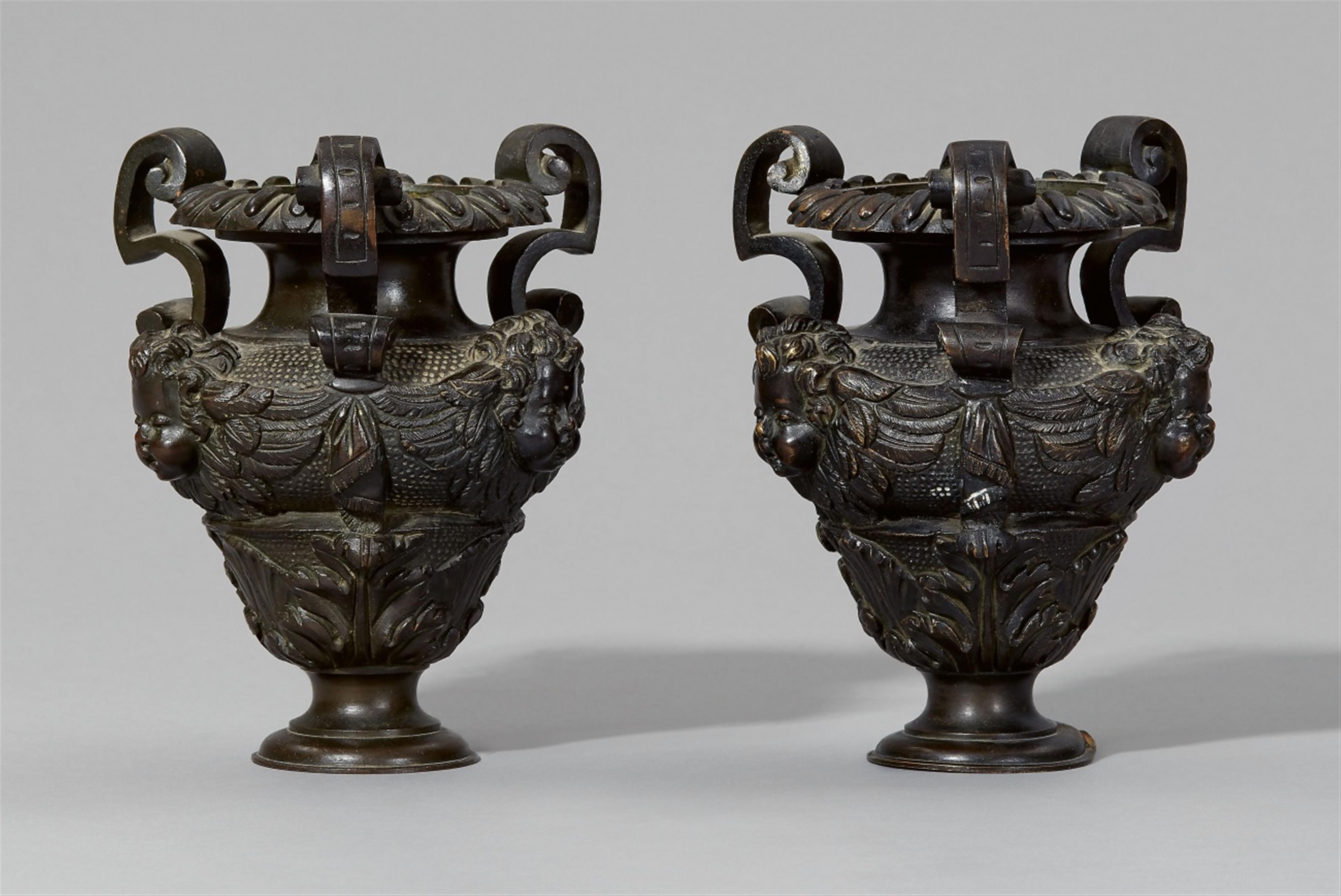 Vases from a pair of andirons - image-1