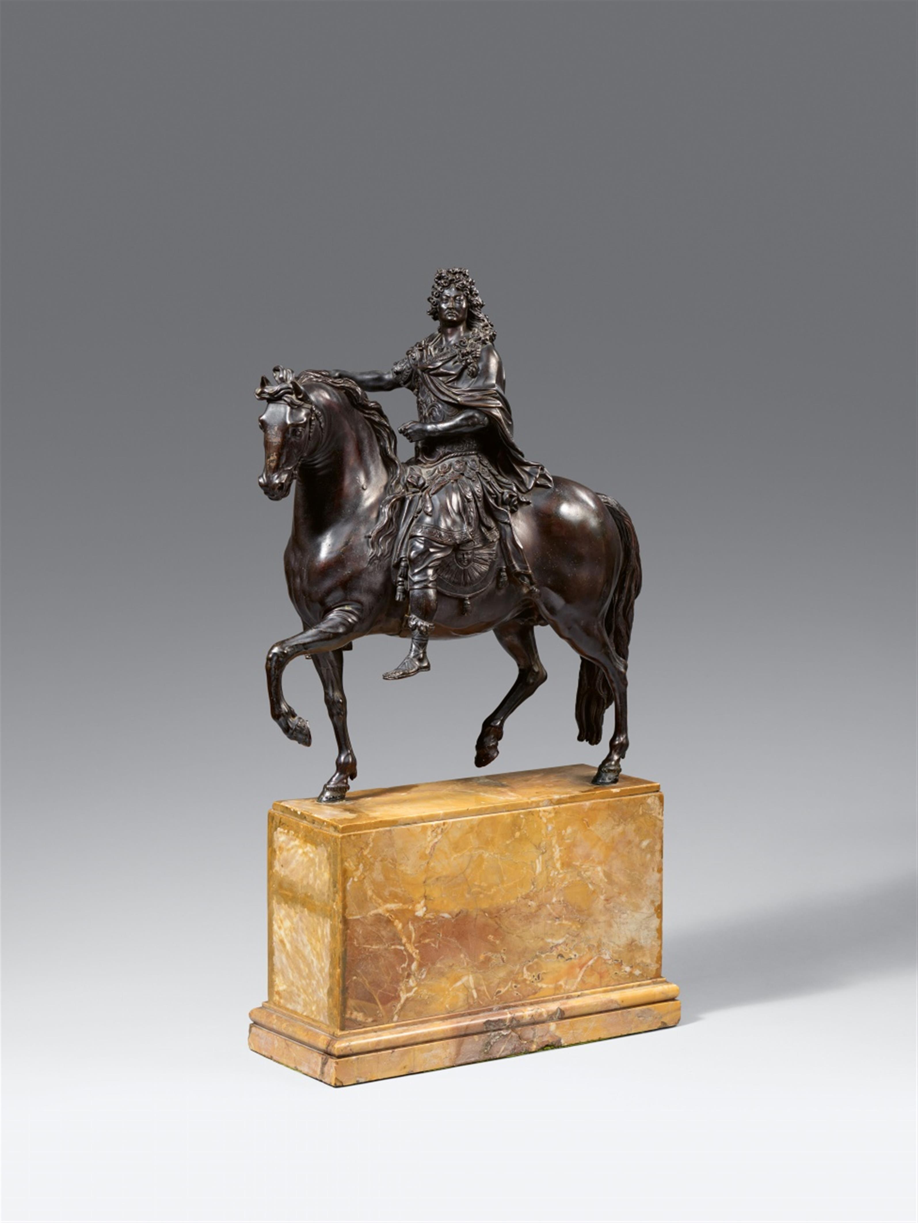 Martin Desjardins (van den Bogaert), copy after - A bronze equestrian statue of Louis XIV after Martin Desjardins (van den Bogaert) - image-1