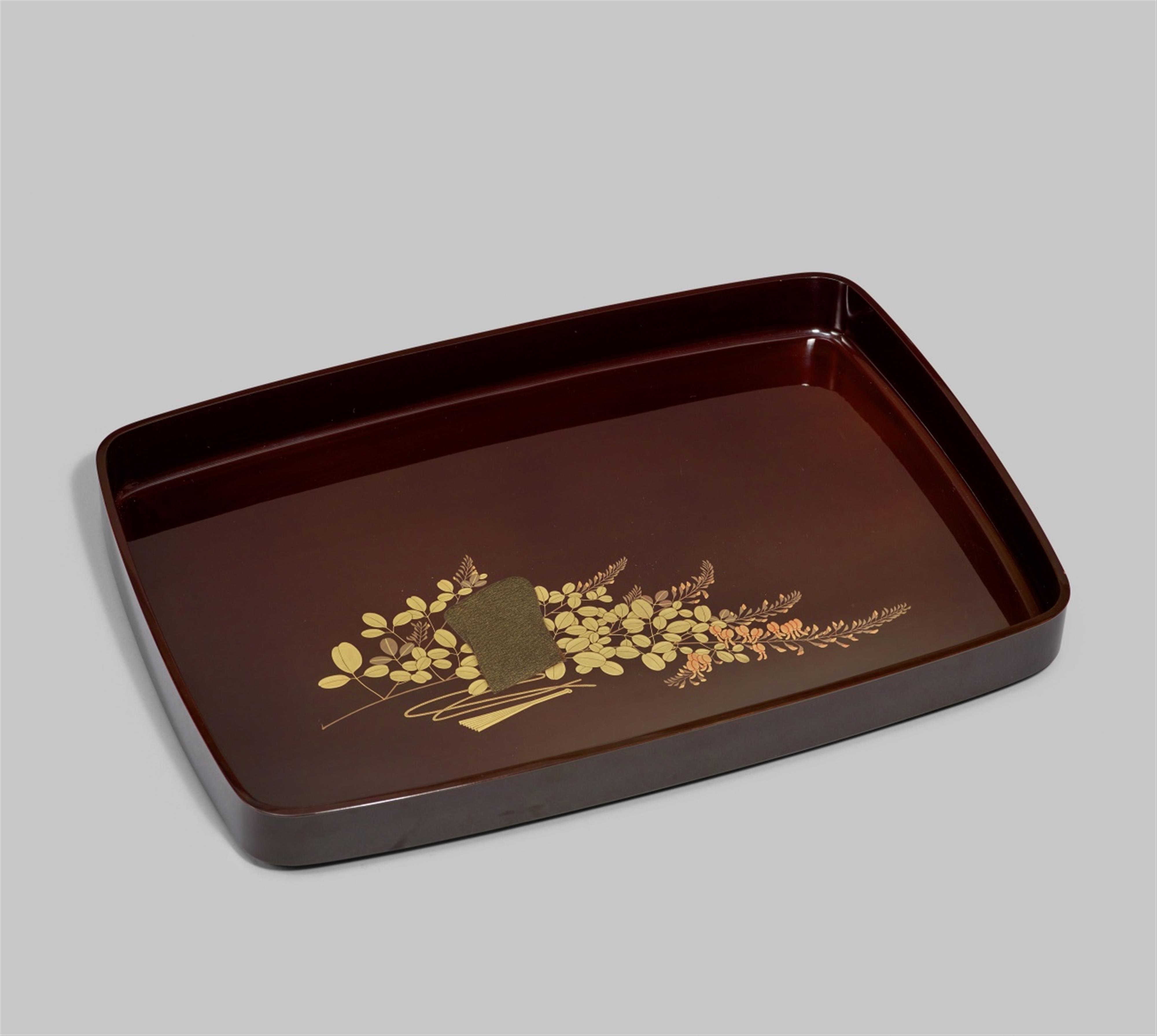 A lacquer tray (hirobuta). First half 20th century - image-1