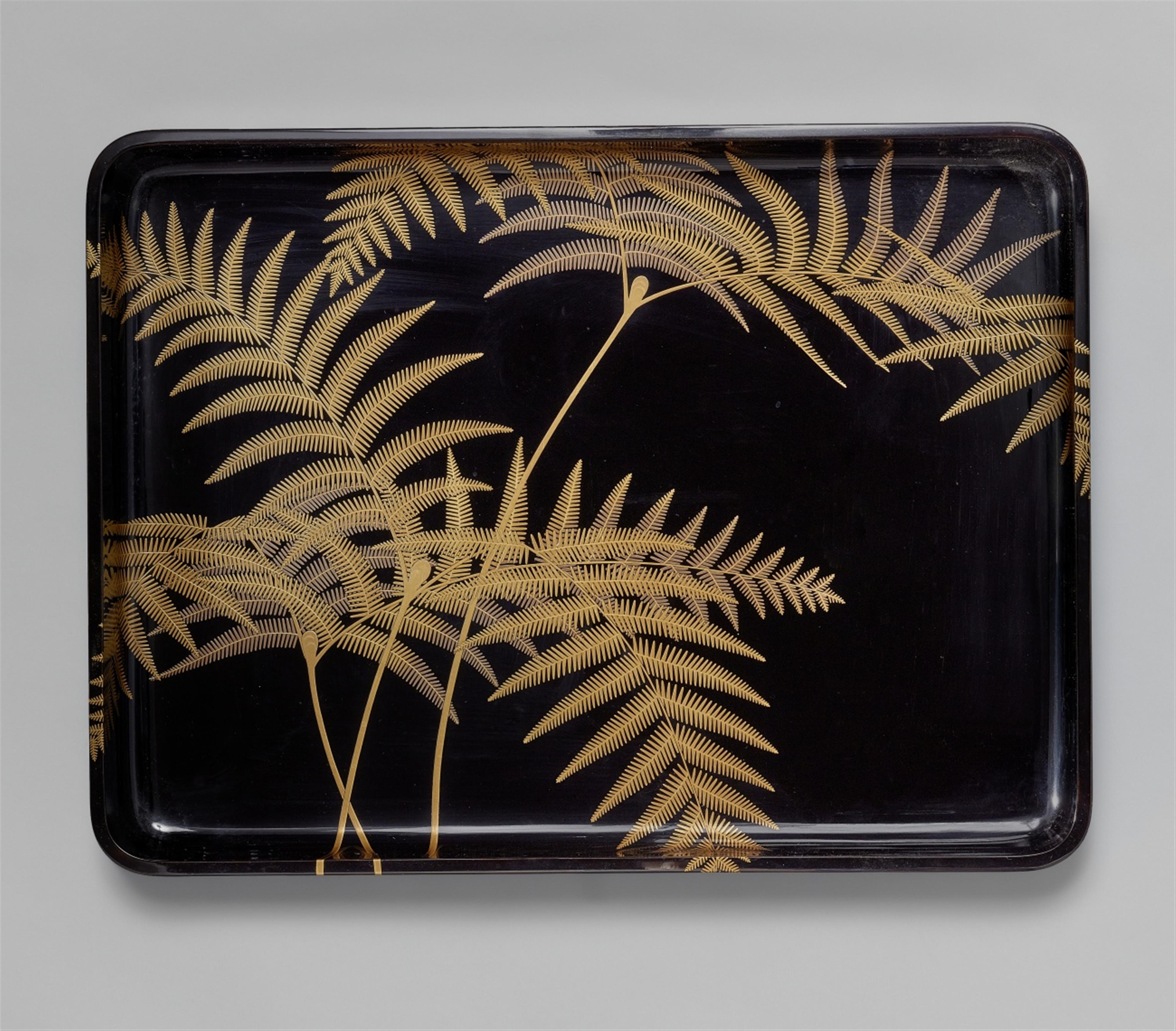 A lacquer tray (hirobuta), by the Minoya Studio. Kyoto. First half 20th century - image-1