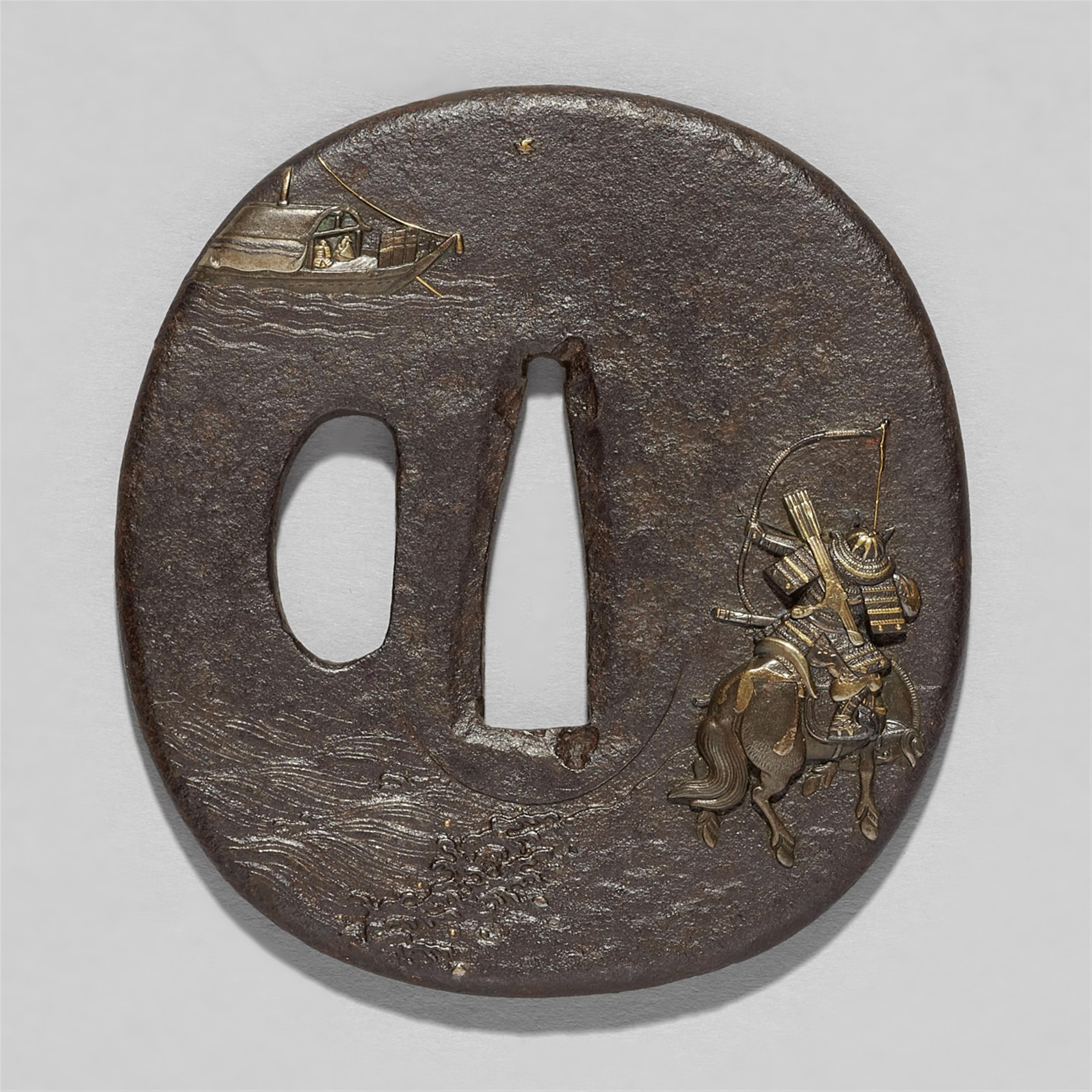 An iron tsuba. Late 18th/early 19th century - image-1