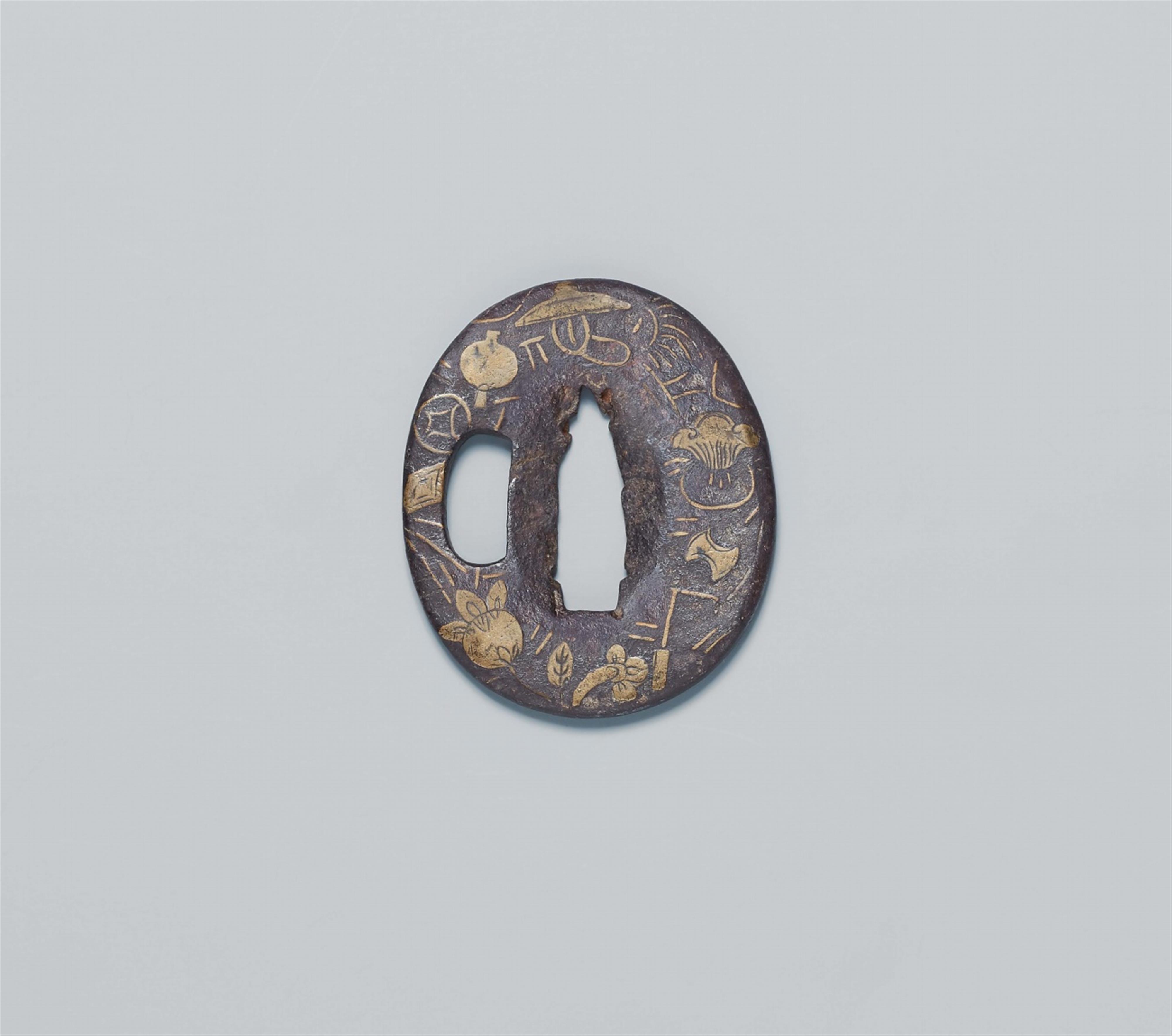 Two iron tsuba. Edo period - image-2