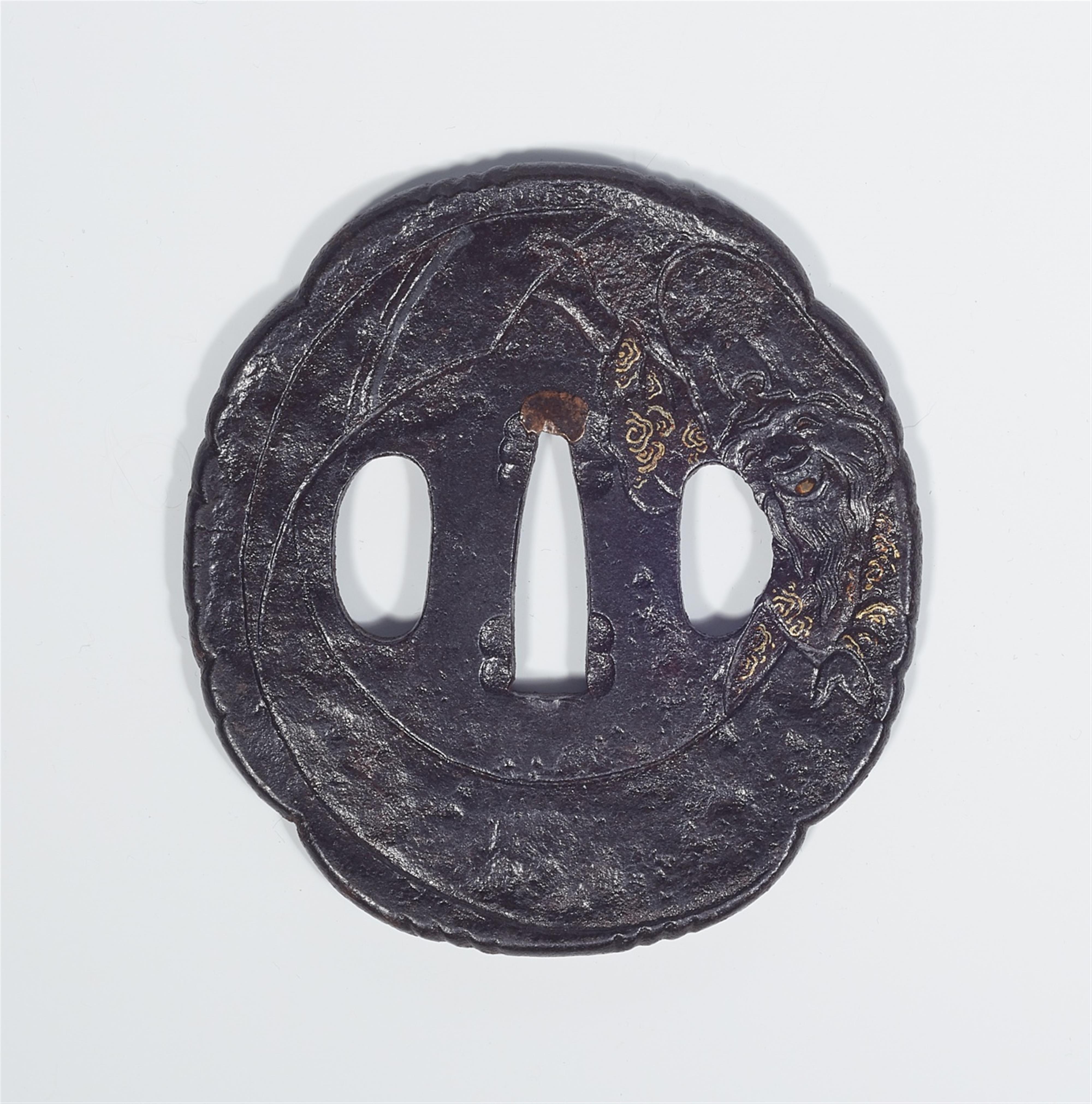 Three iron tsuba. Edo period - image-3