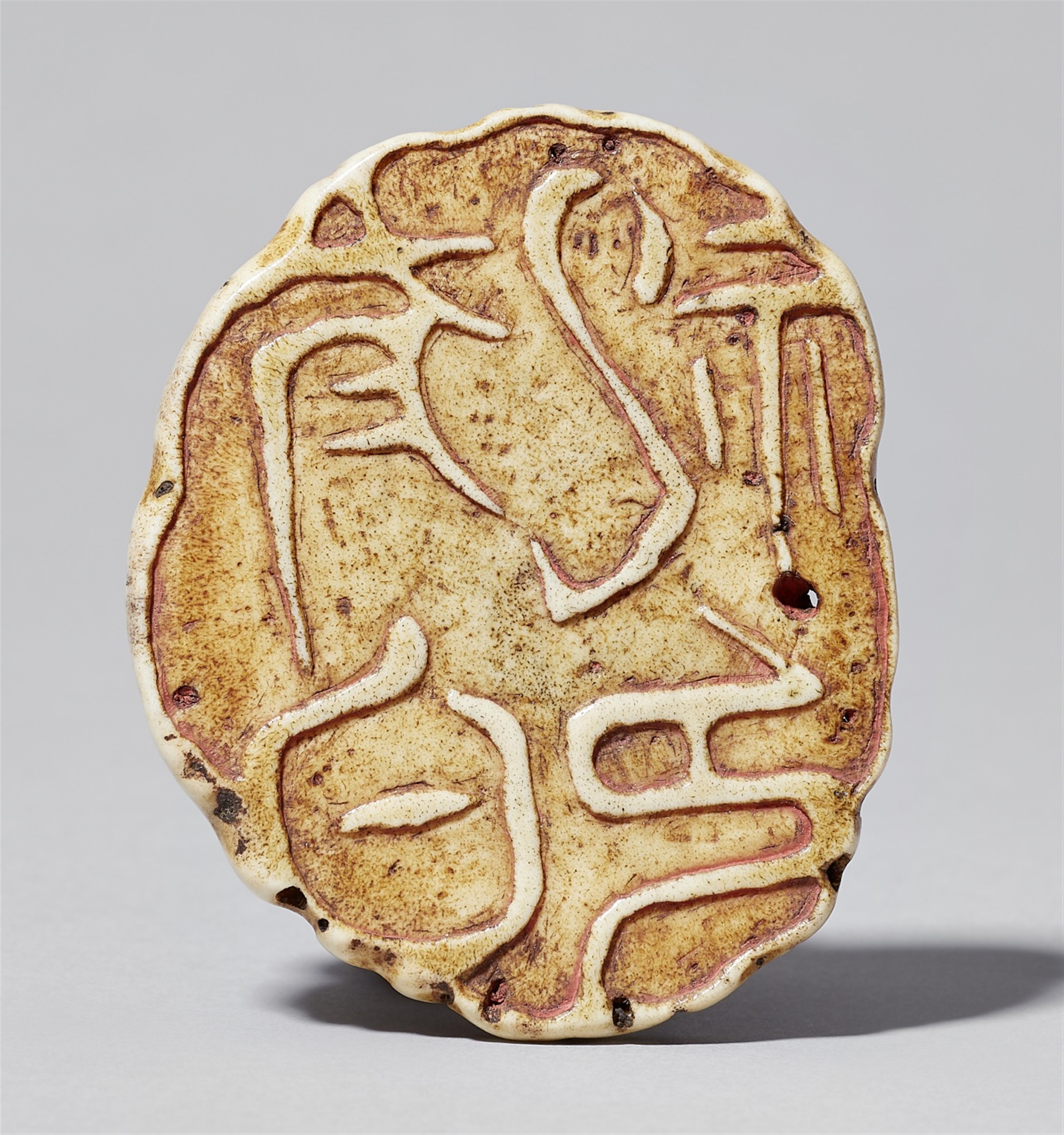 Großes Siegelnetsuke. Hirschhorn. 19. Jh. - image-1